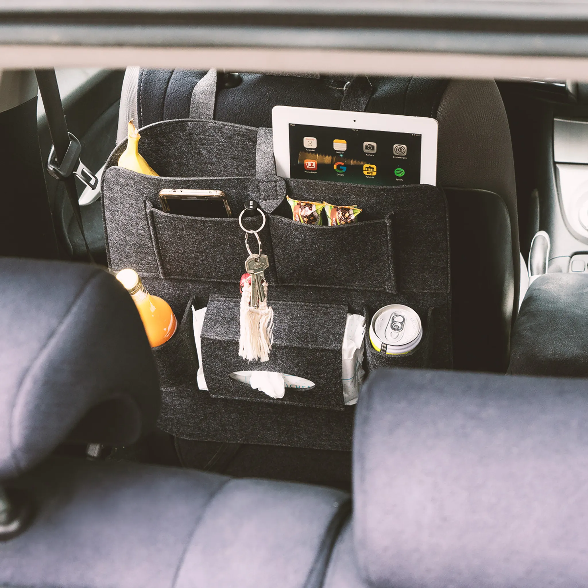 Löwe Auto Rückenlehnenschutz Intipal Rücksitztasche Rücksitz Organizer Rückenlehnentasche mit iPad-Fach Wasserdicht 1 Stück 