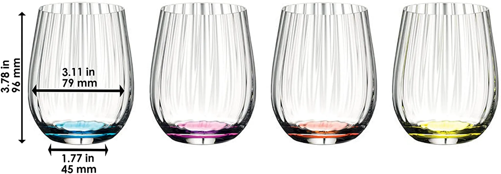 Riedel 5414/44 O Wine Tumbler Happy O Wine Glass, Set of 4