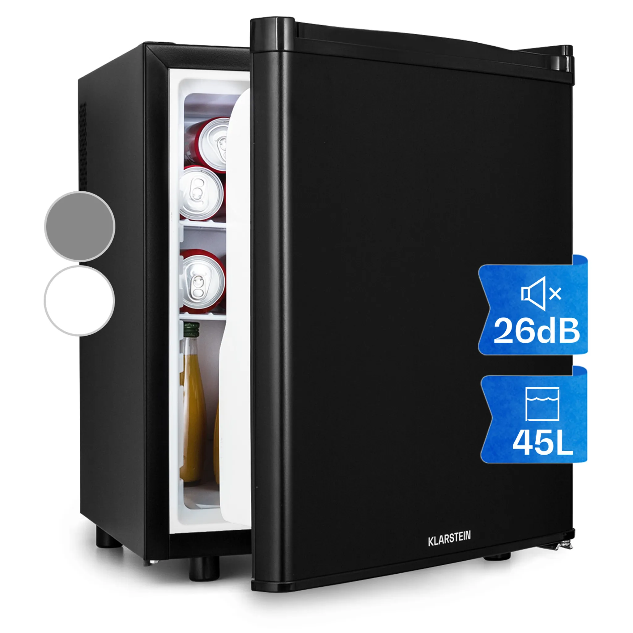 Klarstein Mini Kühlschrank, Retro Mini-Kühlschrank mit Gefrierfach, 67  Liter Getränkekühlschrank Klein & Kompakt, Kleiner Kühlschrank mit