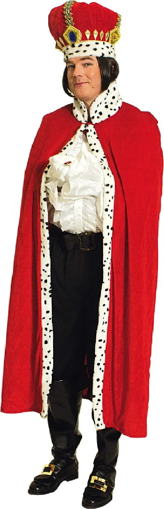 Prinzen Umhang Lang | Rot Mit Goldborte | Für Damen, Herren & Kinder | Ca. 98 Cm | Ideal Für Karneval & Kostümpartys