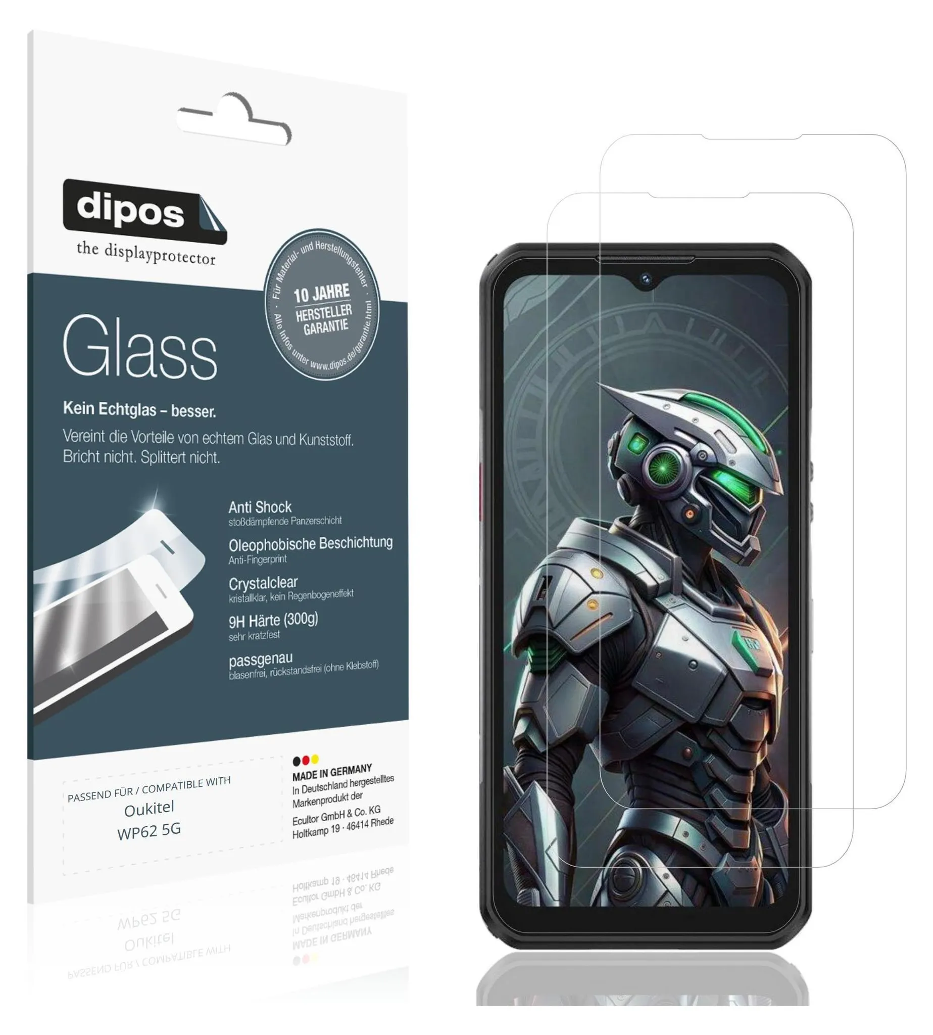 Dipos 2X Pellicola Protettiva Antiriflesso Per Motorola Moto X Play – Made In Germany – Anti-impronte E Anti-graffio