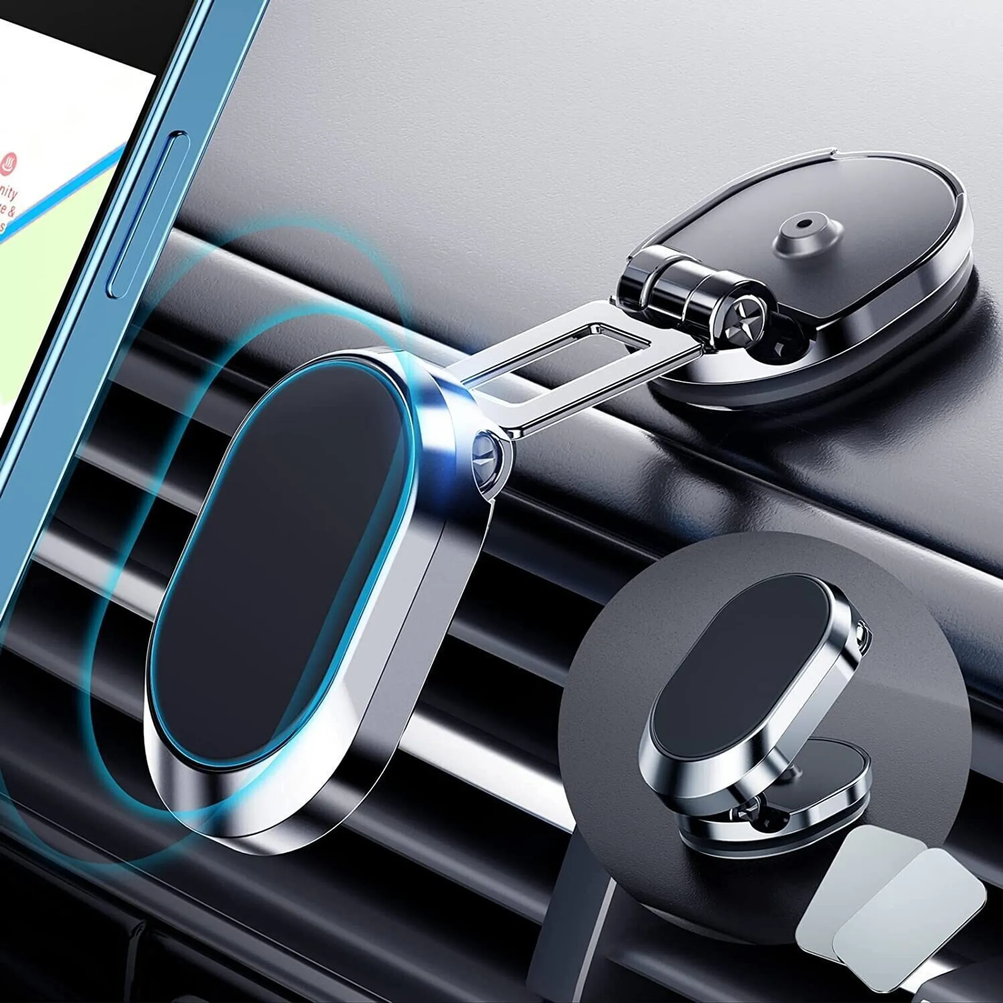 Magnetische Handyhalterung fürs Auto Faltbare 360 Grad Drehbare
