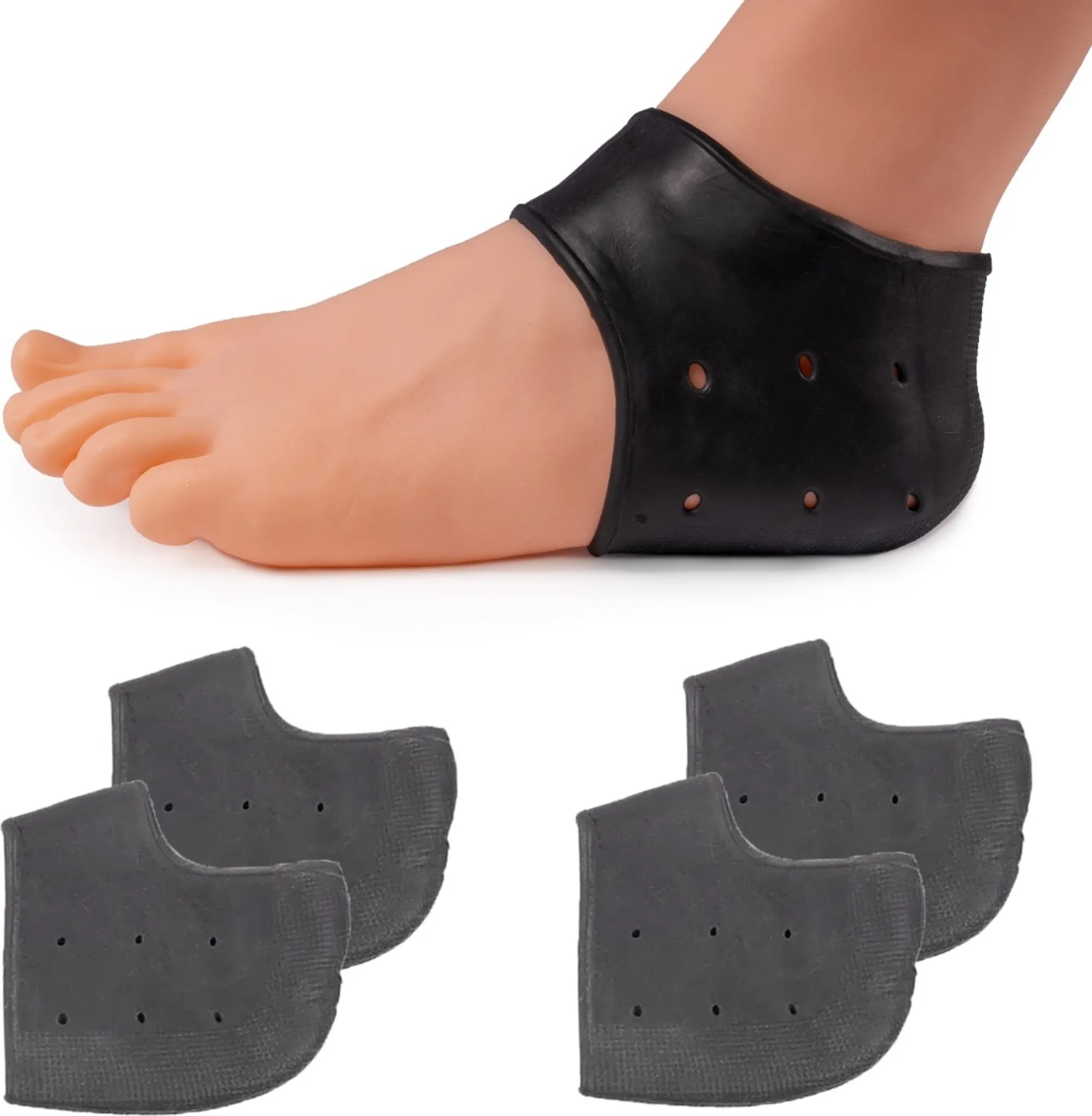 Feuchtigkeitsspendende Fersensocken Mit Gel – 2 Paar, Wiederverwendbar, Für Weiche Füße