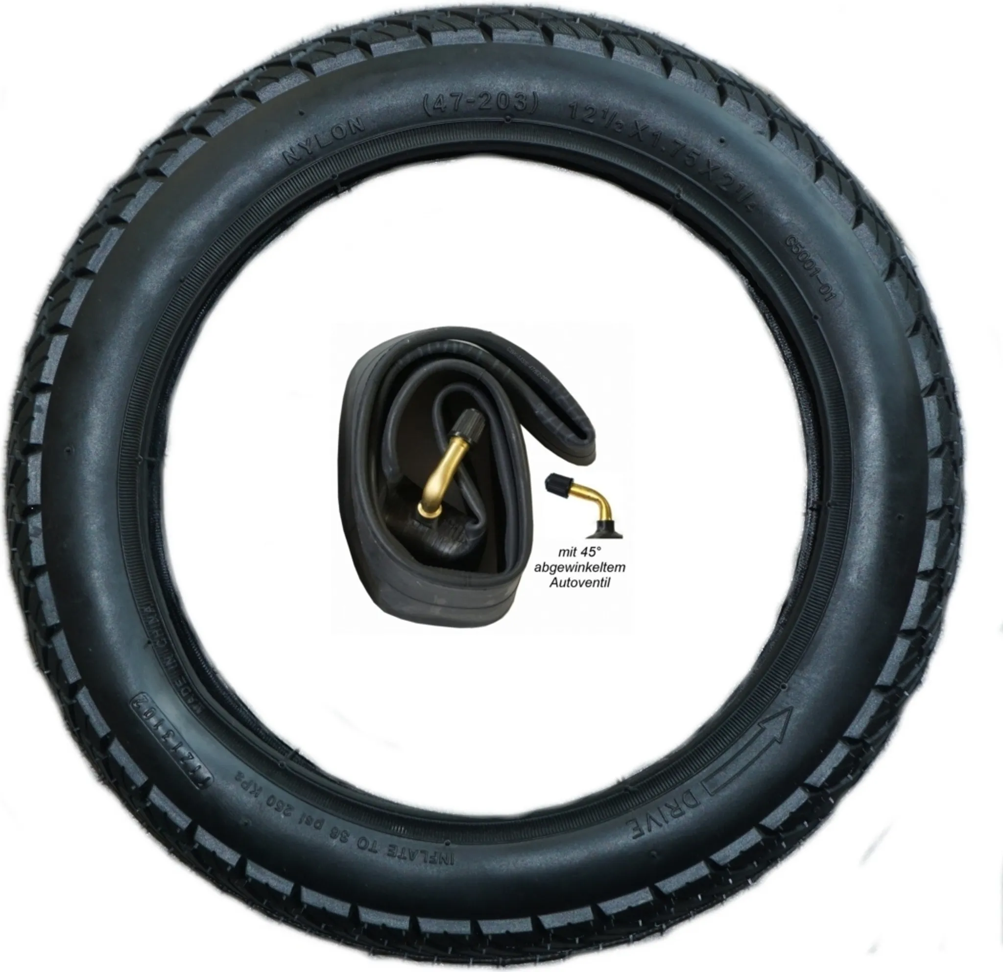6x Leichtlauf Reifen 12 1/2 X 2 1/4 - CBK-MS Mit Schlauch