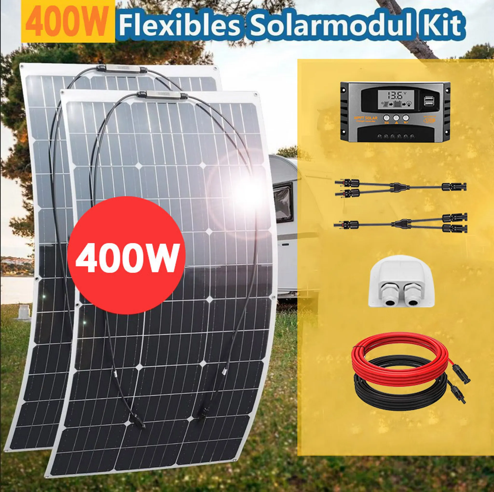 Flexibles Solarpanel 960W (4x240W) Mono Solarmodule Für Balkonkraftwerk, Wohnmobil und Camping Flexibles Solarpanel 960W (4x240W) Mono Solarmodule Für Balkonkraftwerk, Wohnmobil und Camping