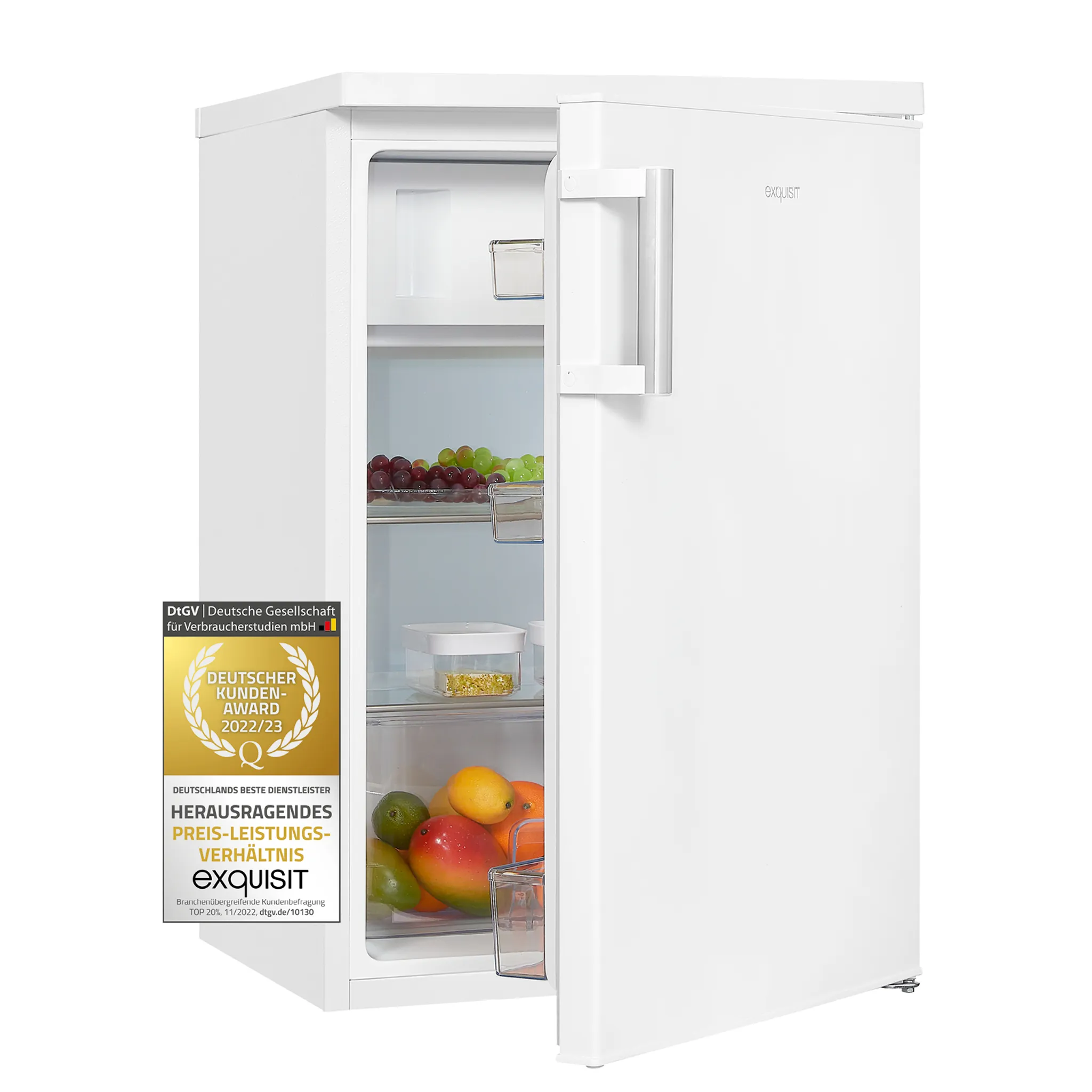 Exquisit Kühlschrank KS16-4-H-010D weiss