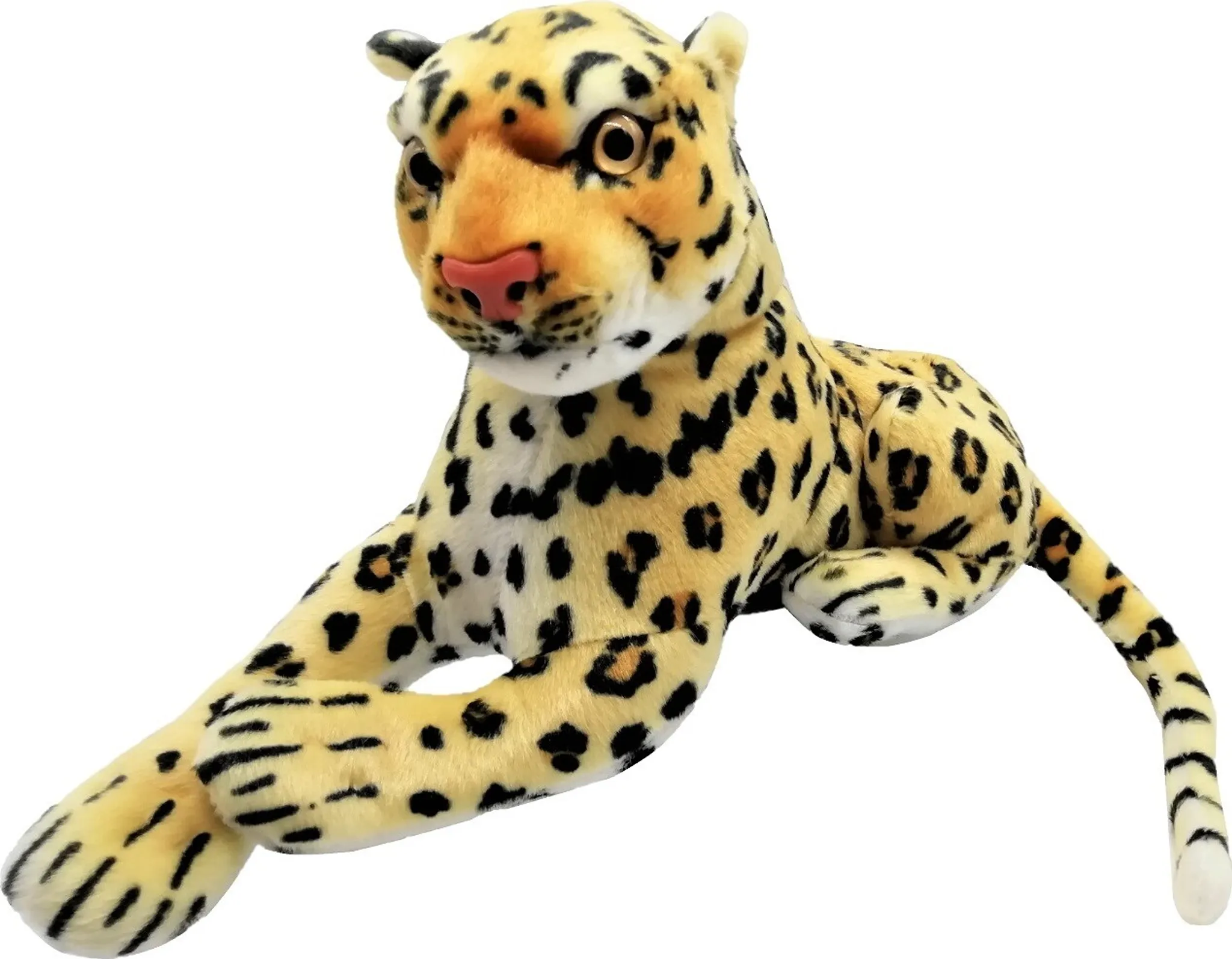 Onwomania Plüschtier Panther / Leopard - 19 Cm Lang, Braun, Aus Recyceltem PET, Waschbar