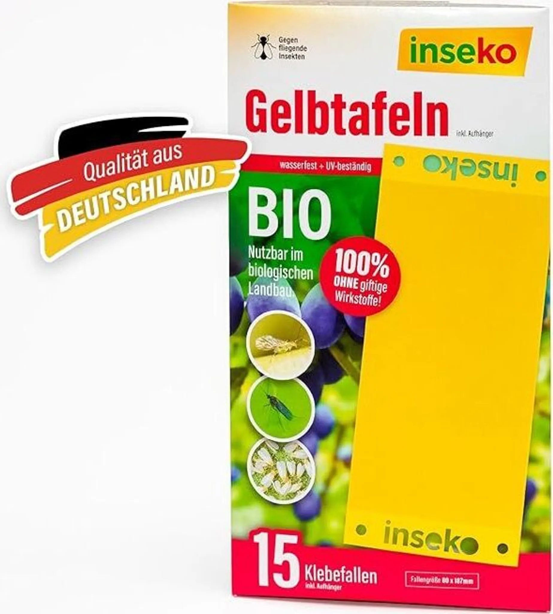 Farbe Tafel 50x Gelbtafeln Gelbsticker - Klebefallen Für Fruchtfliegen, Trauermücken & Co. Insektenschutz Für Drinnen Und Draußen