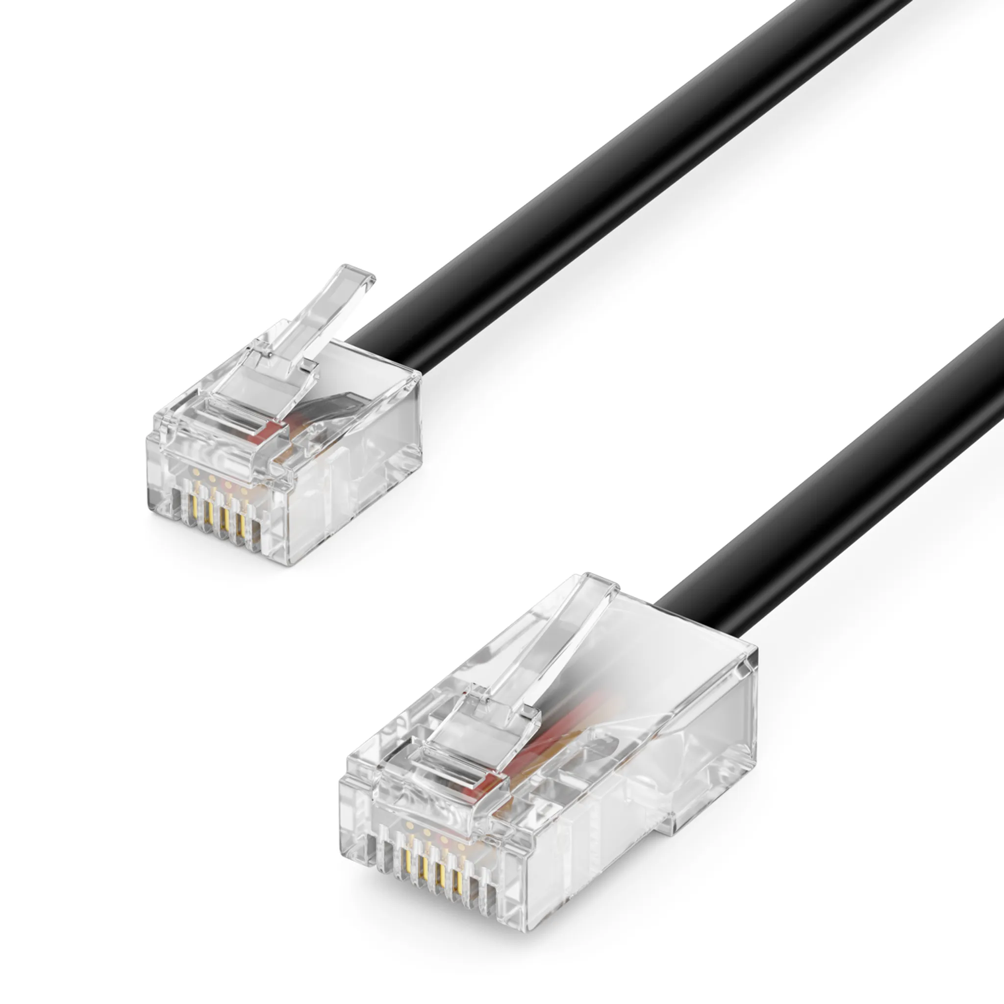 DSL-Box-Kabel, TAE-F-Stecker - Modular-Stecker 8p2c, 3 m, Schwarz