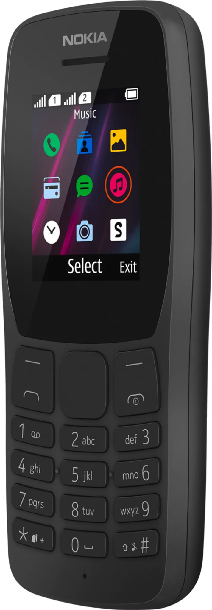 Nokia 110, schwarz, Tastenhandy, 1,77 Zoll,