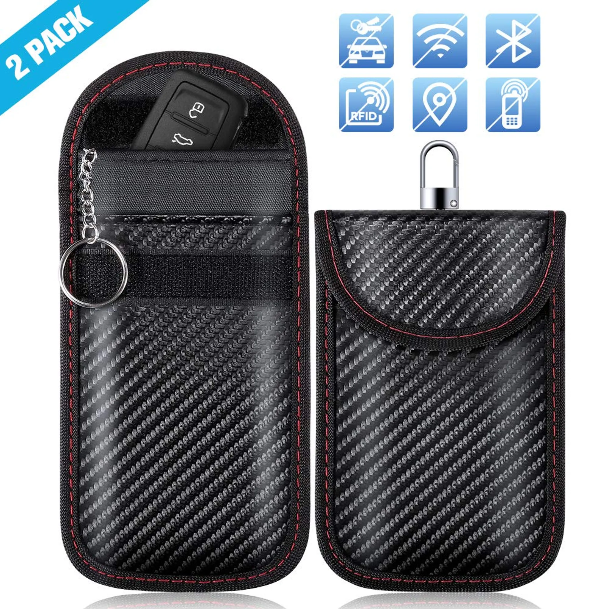 lanpard 2 STK Mini Keyless Go Schutz Autoschlüssel,RFID