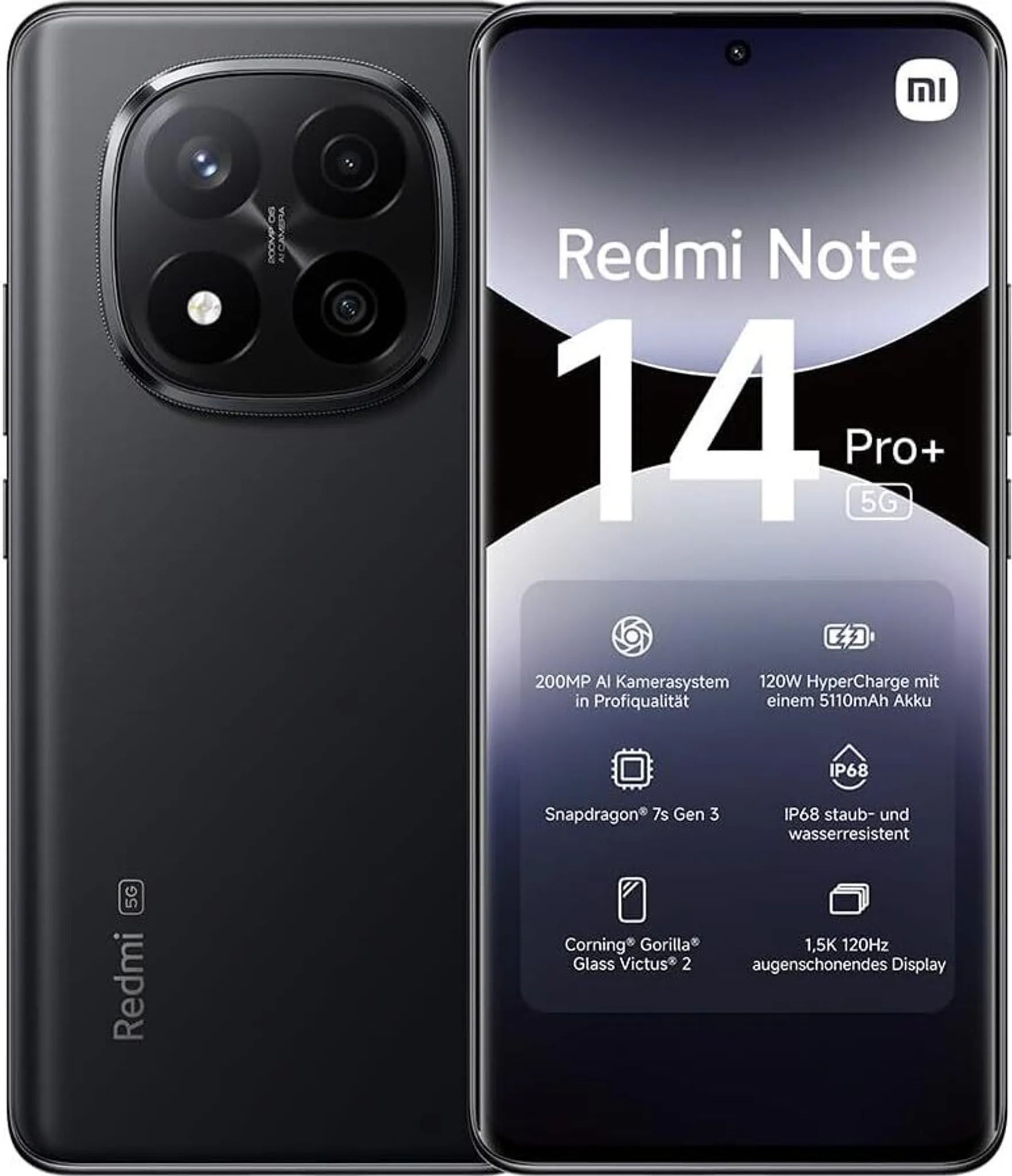 Xiaomi Redmi Note 14 Pro 5G 8/256G 黒 海外 Smartfon Redmi Note 14 Pro 5G 8+256GB Midnight Black 8+256GB