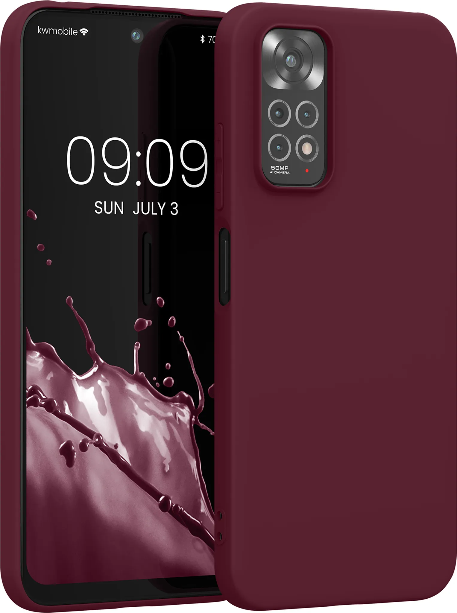 Kwnmobile Hülle Für Xiaomi Redmi 9A / 9AT – TPU Silikon Case, Weich, Griffig, Kompatibel Mit Kabellosem Laden, Heidelbeerblau