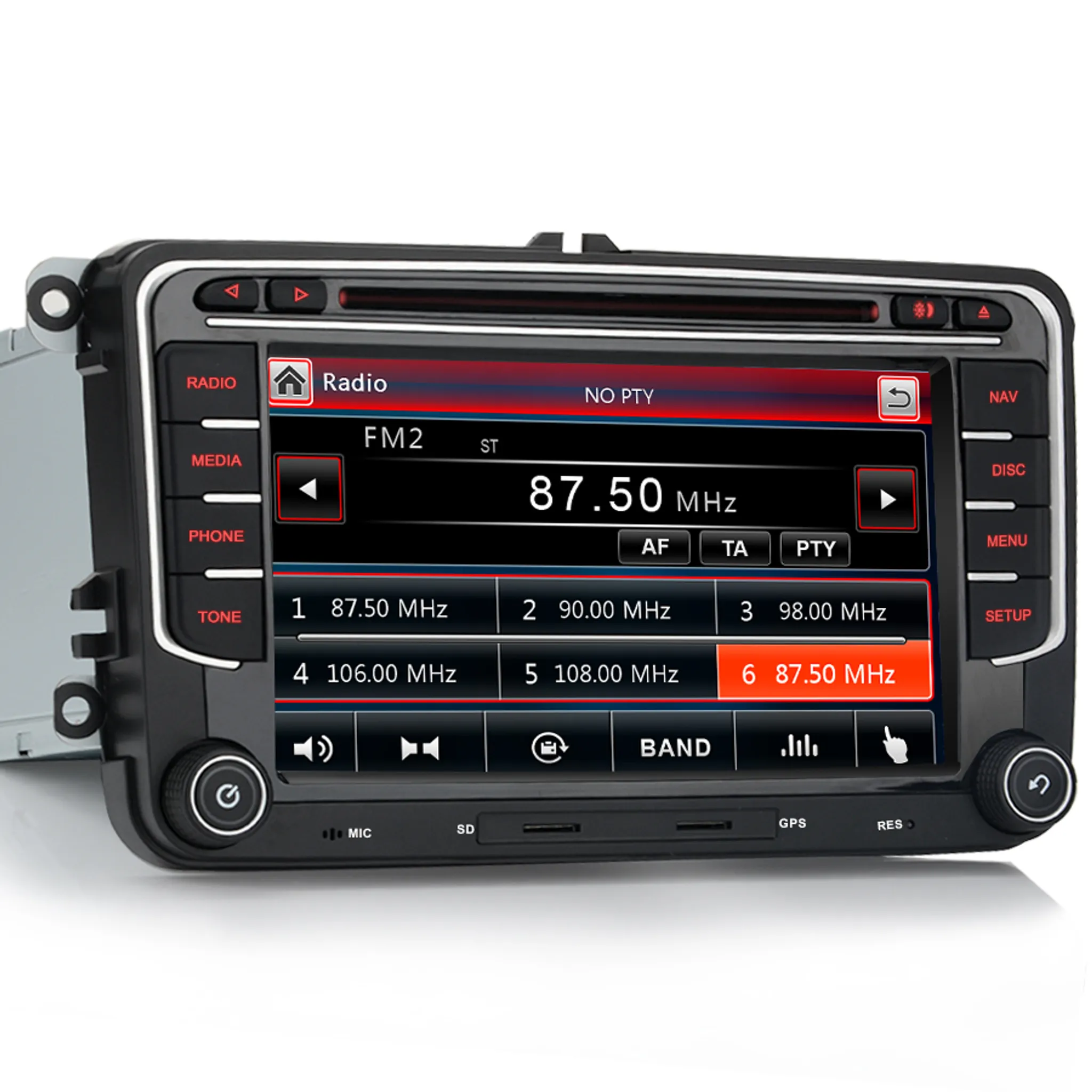 7 Autoradio GPS Navigation Für Passat Tiguan Touran Caddy Bluetooth CD DVD  USB DAB+