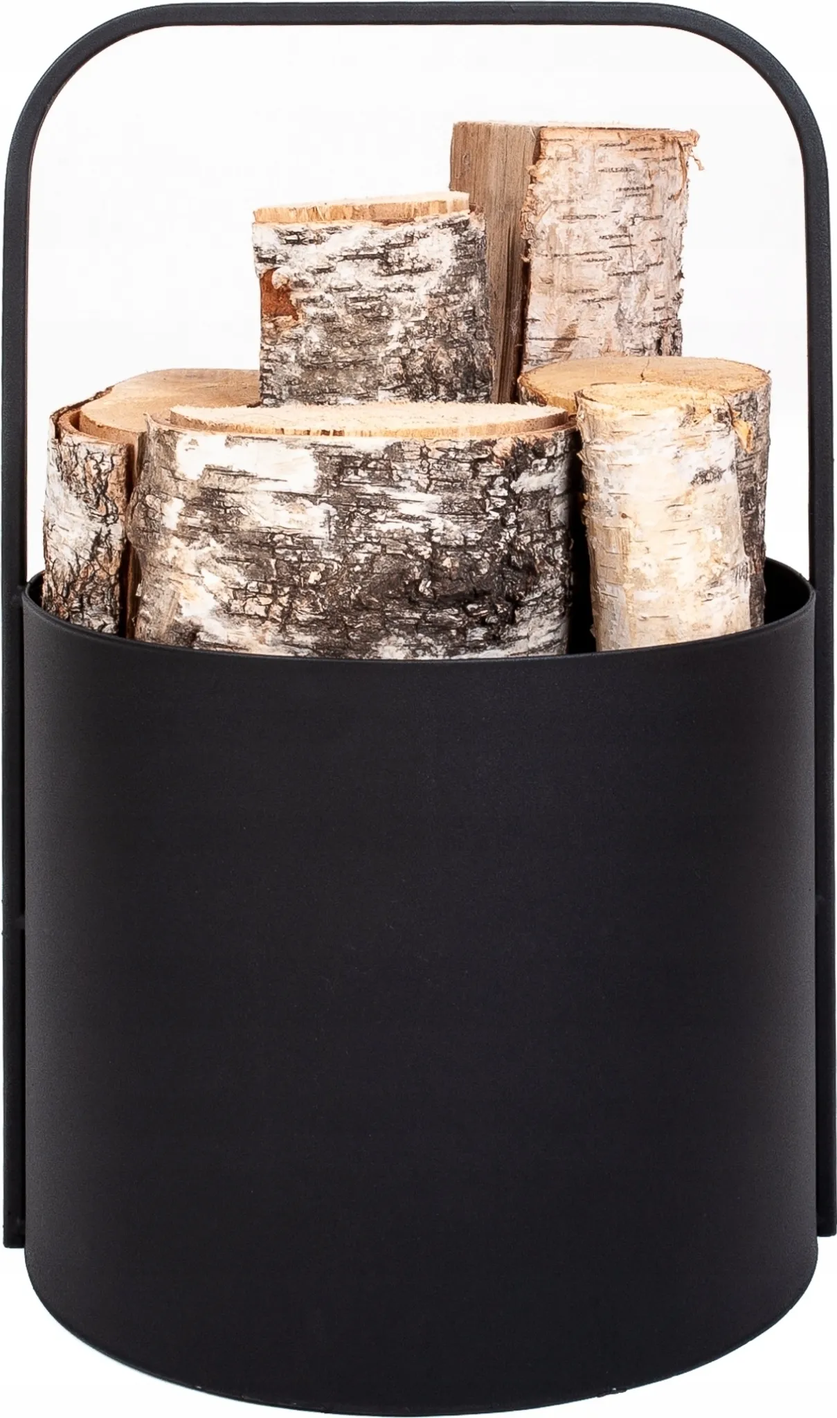 Kaminholzständer Stahl Kaminholz Eimer schwarz Korb mit