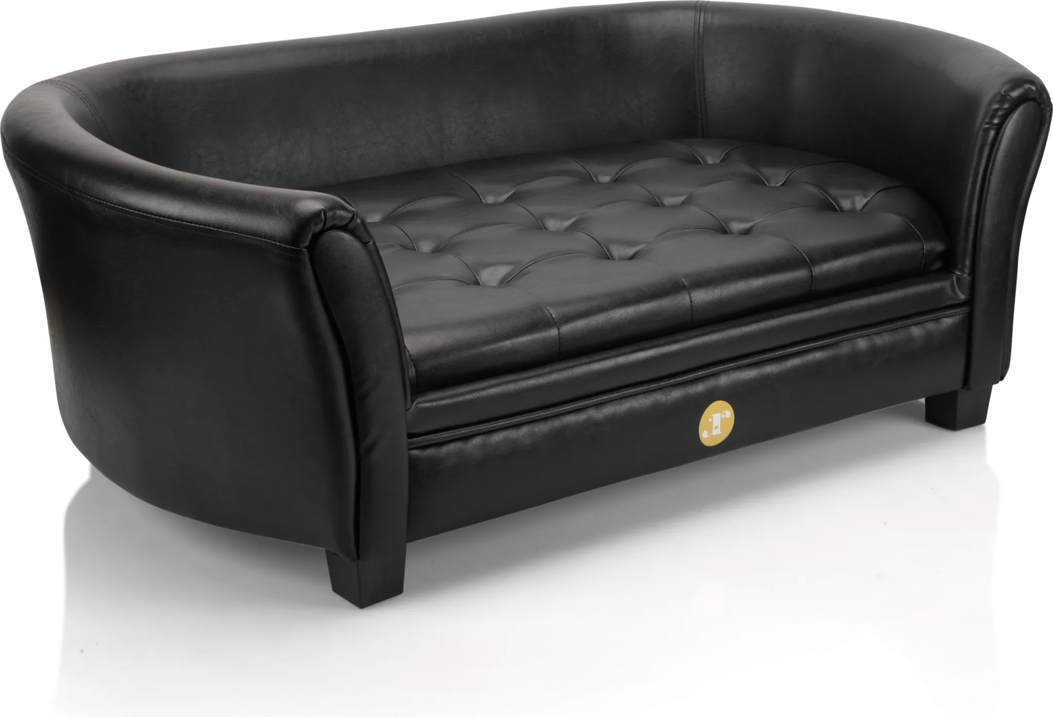 Luxus Hundesofa - WEALTH L - Schwarz - - mit Kissen