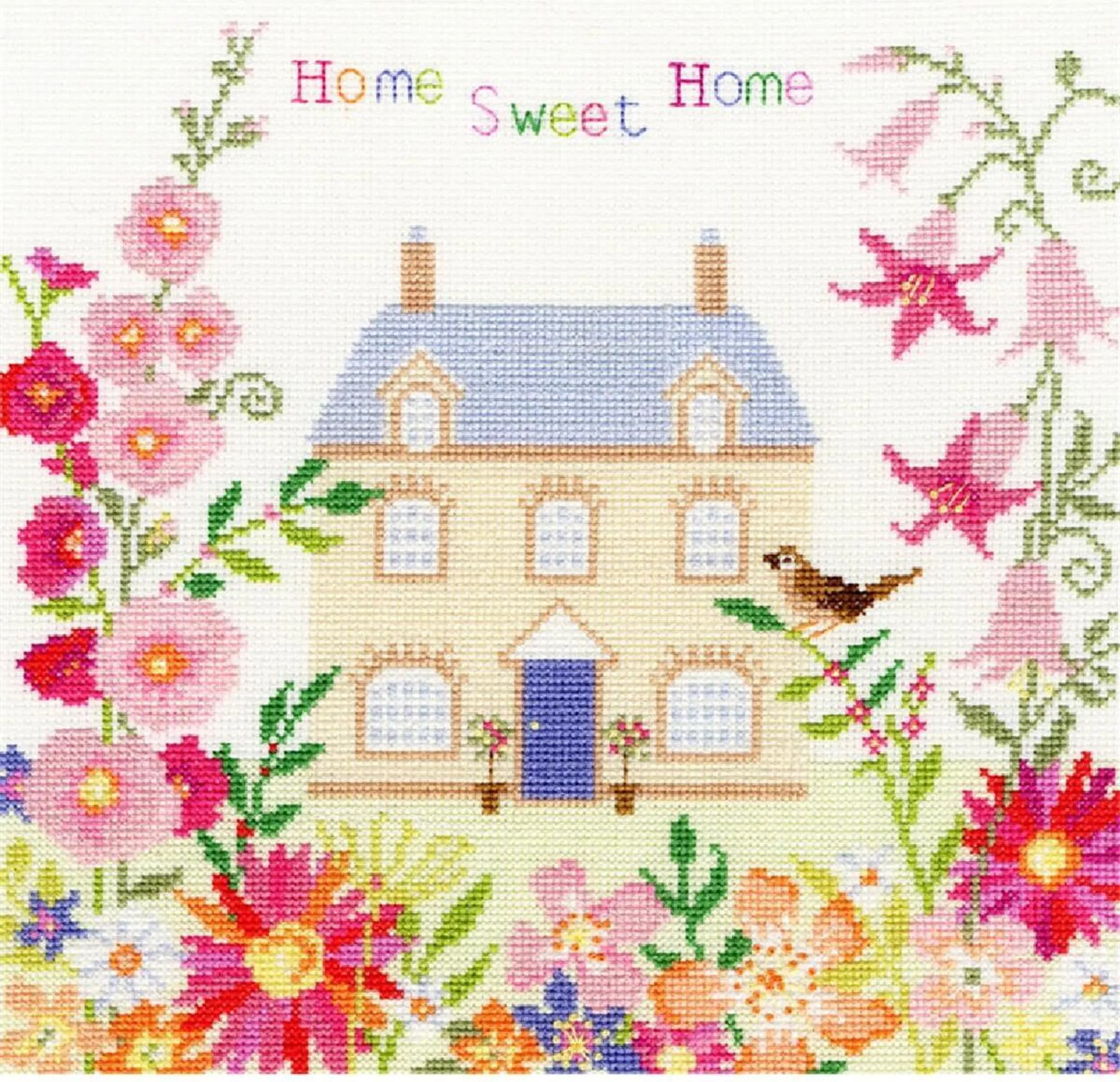Bothy Threads Kit Broderie Point De Croix Woodland Welcome - Motif 38 X 14,5 Cm Avec Toile Et Fils