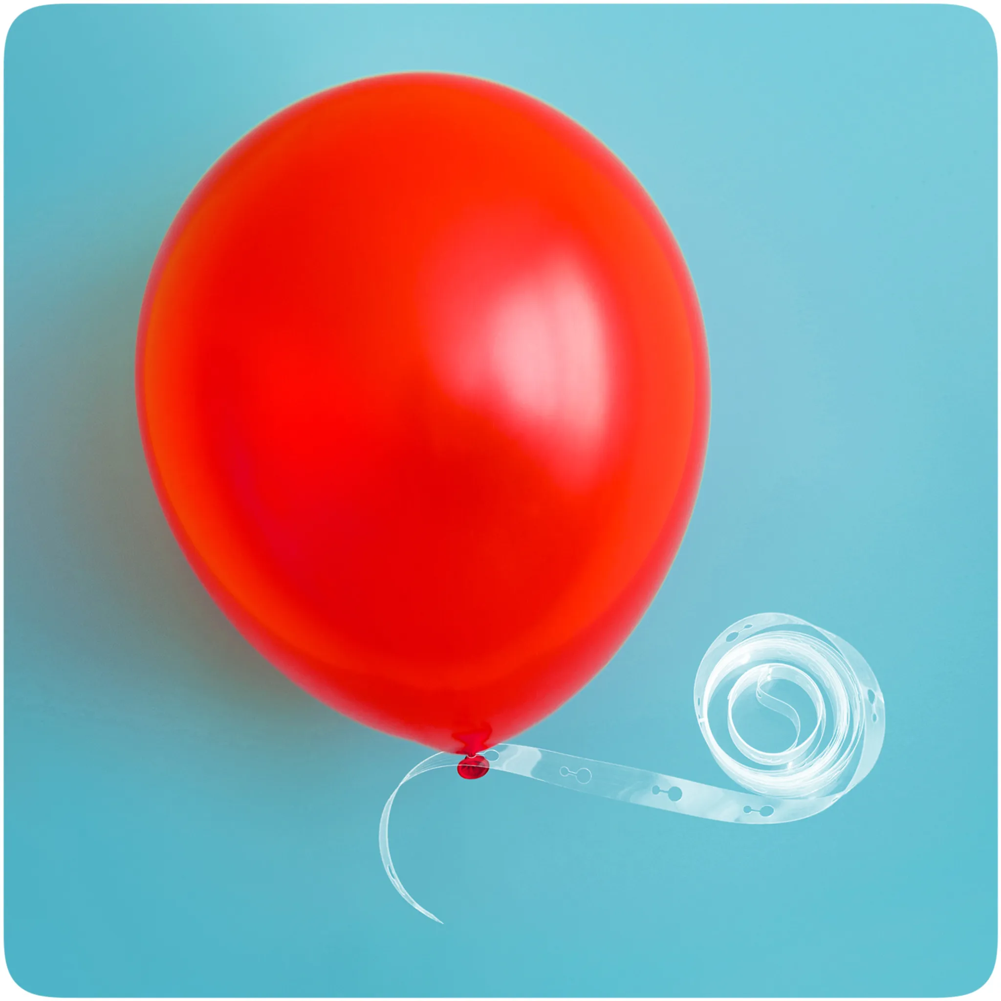 Ballongirlande + Ständer - Rotes Herz - 160cm