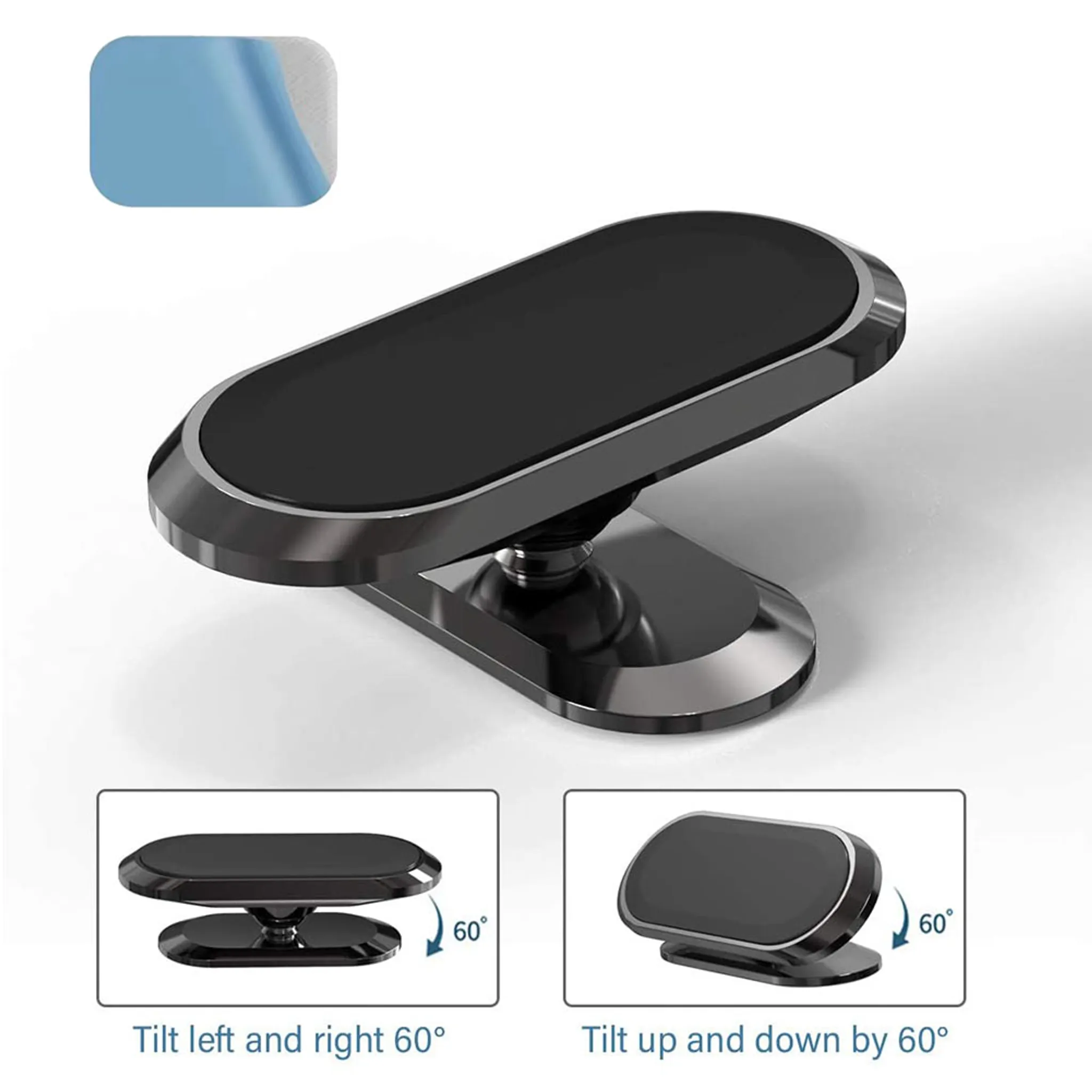 Lescars Universal-Smartphone-Magnet-Halterung fürs Armaturenbrett,  360°-Gelenk