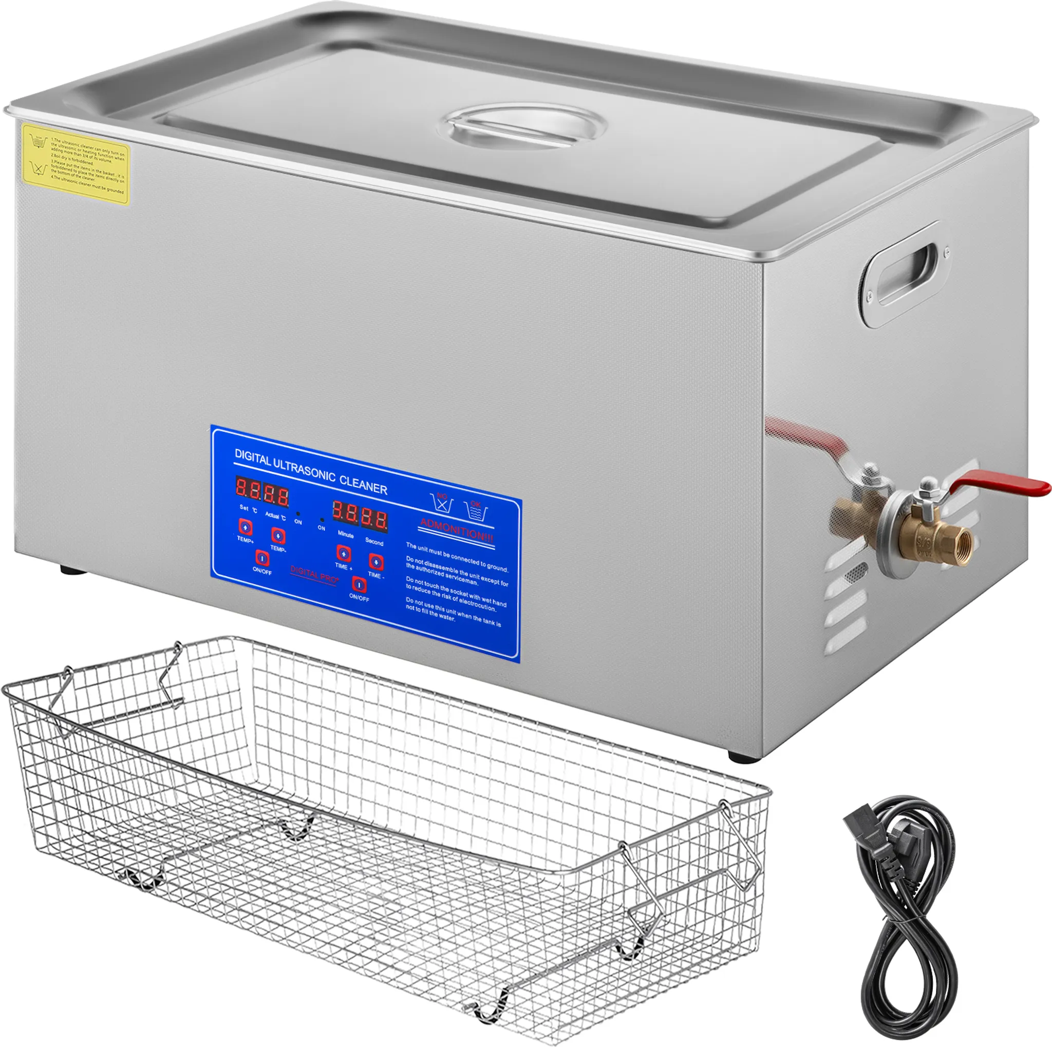 Produktbild von VEVOR 0,8 L Ultraschall-Reiniger – Digital Mit Heizung & Timer, 35 W, Edelstahl 304 – Für Schmuck, Brillen & Co. – Kompakt Und Leise