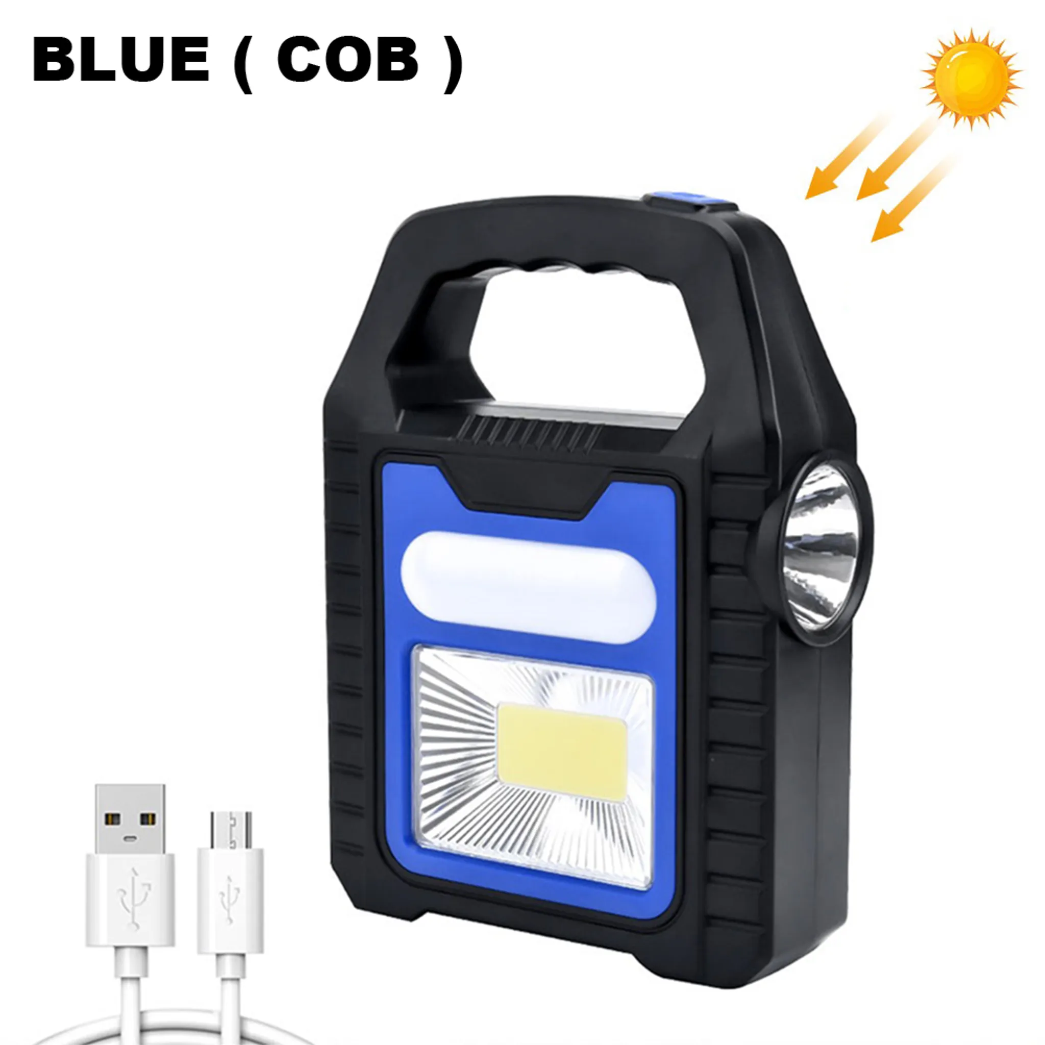 Tragbare Mini-LED-Taschenlampe für Draußen. aufladbar über USB mit Schlüsselanhänger 