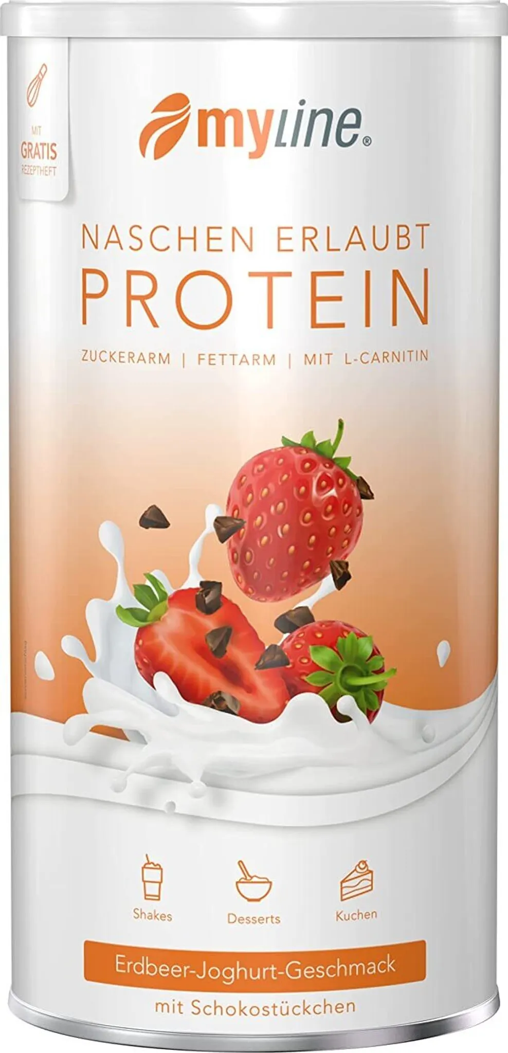 MEGAMAX Nutrition Eiweiß 100 Polvere Proteica - Gusto Lampone - 400g - Integratore Con Proteine Del Siero E Vitamine