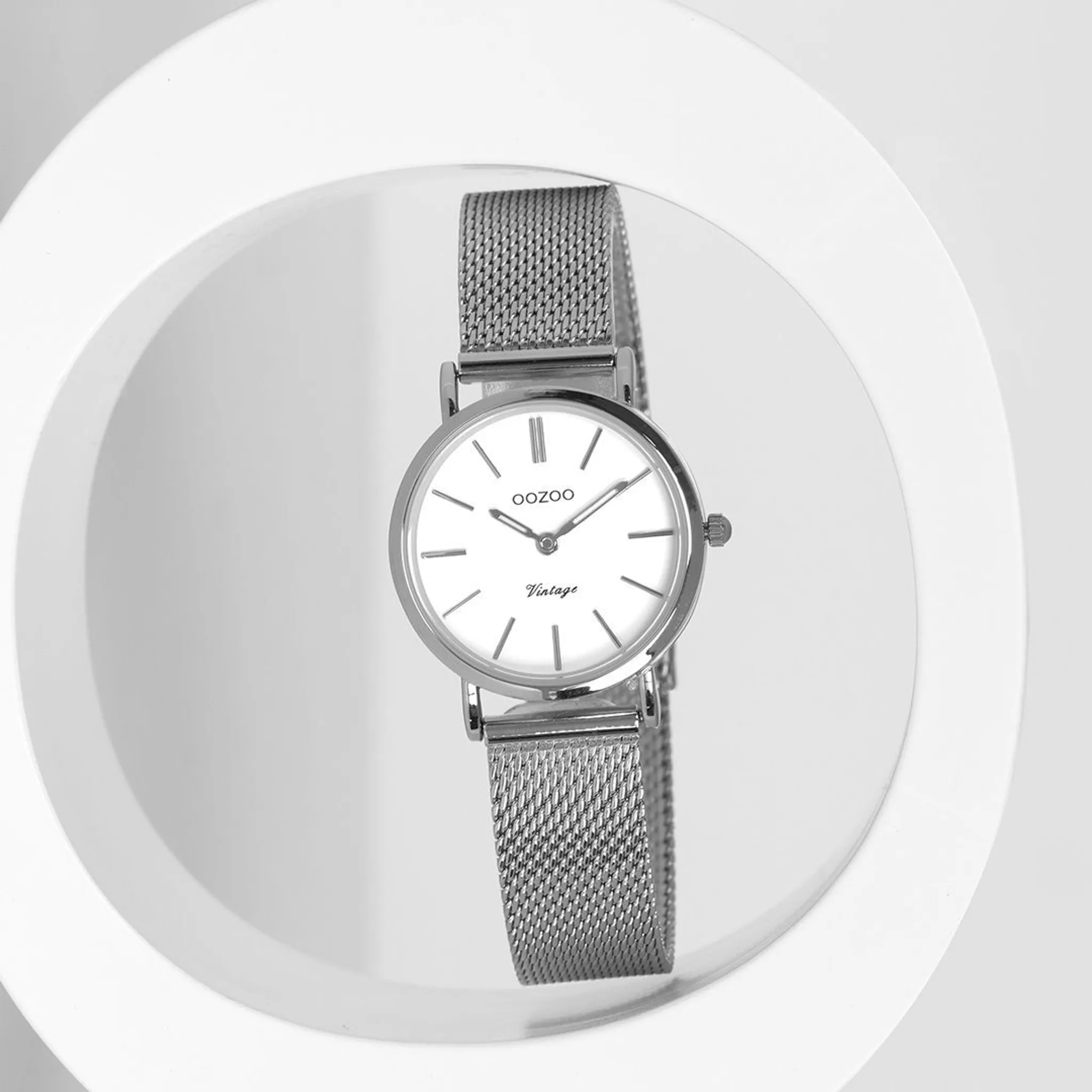Oozoo Orologio Vintage Uomo, Cassa Sottile 6,7 Mm, Diametro 44 Mm, Cinturino Milanese, Vari Colori
