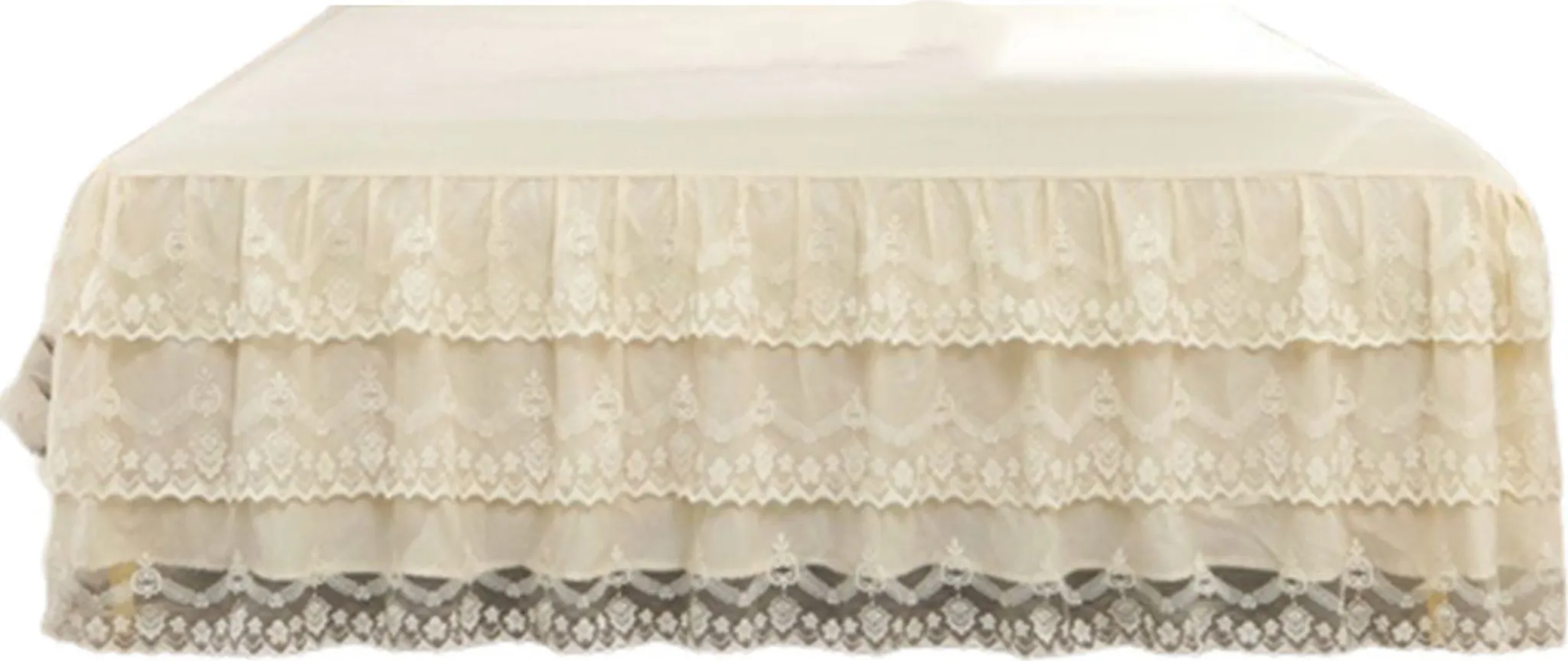 Bettrock Mit Volant-Rüschen - 180x200cm Polyester Mit 2 Kissenbezügen