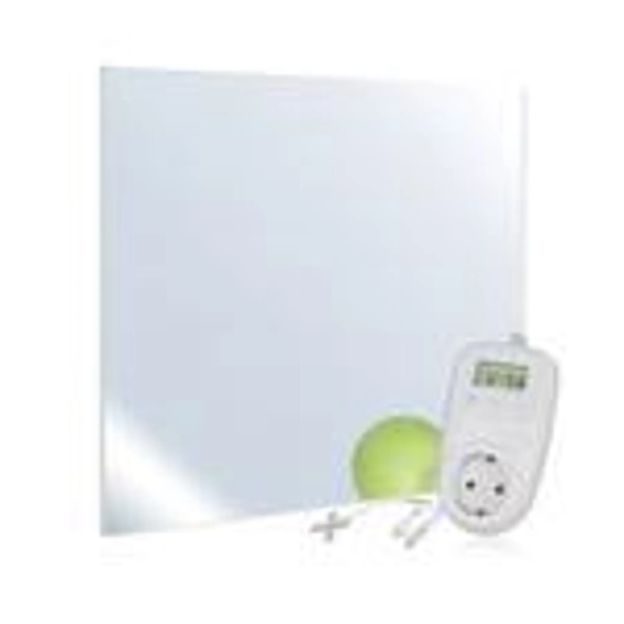 H320 Riscaldatore a infrarossi con specchio 320 W con termostato TH10 – Carbon Crystal – Termoarredo da parete sottile con vetro a specchio – Design elegante 2-in-1