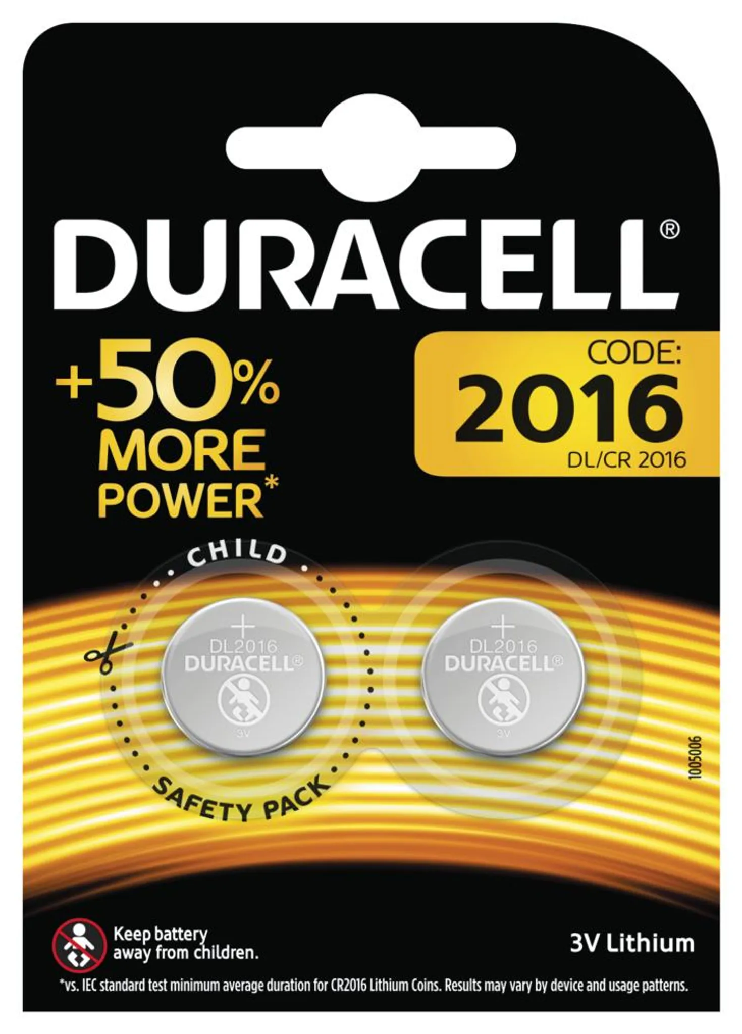 Duracell 6 x Duracell CR 2016 DL2016 3V Lithium Batterie Knopfzelle 3 x 2er Blister 