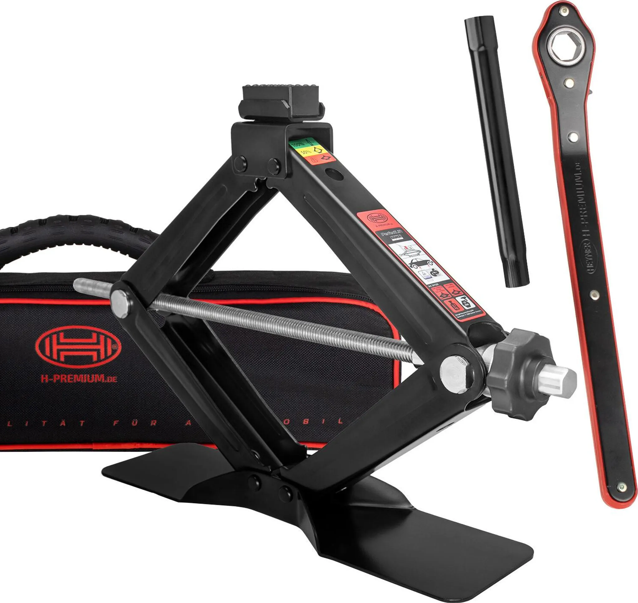 Verda Scherenwagenheber 2T, 104-425 Mm, Car Jack Kit Mit Ratsche