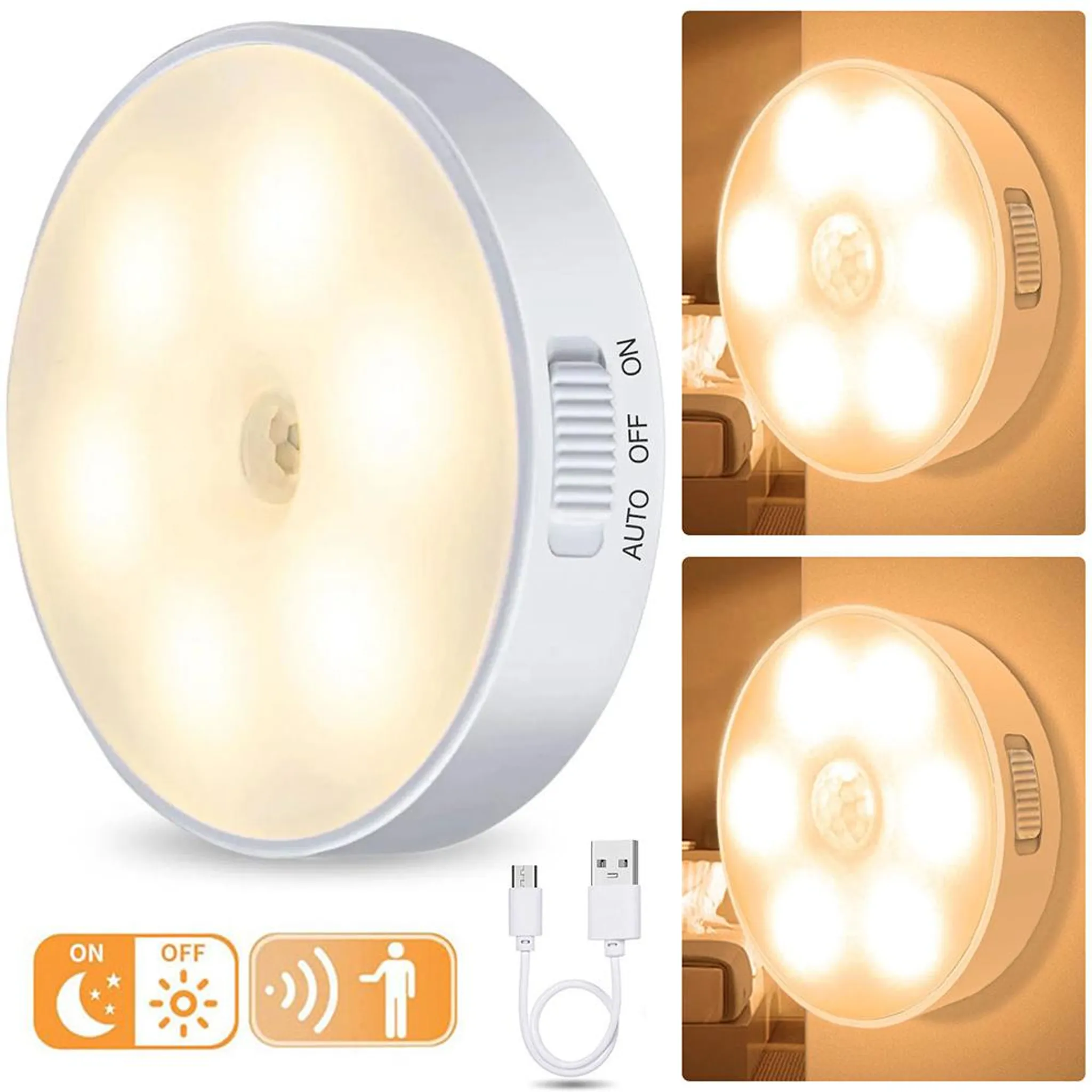 Luce Notturna LED Da Presa Con Telecomando - 3 Colori E Dimmerabile - BORDEAG Per Corridoio E Camera Letto - 2