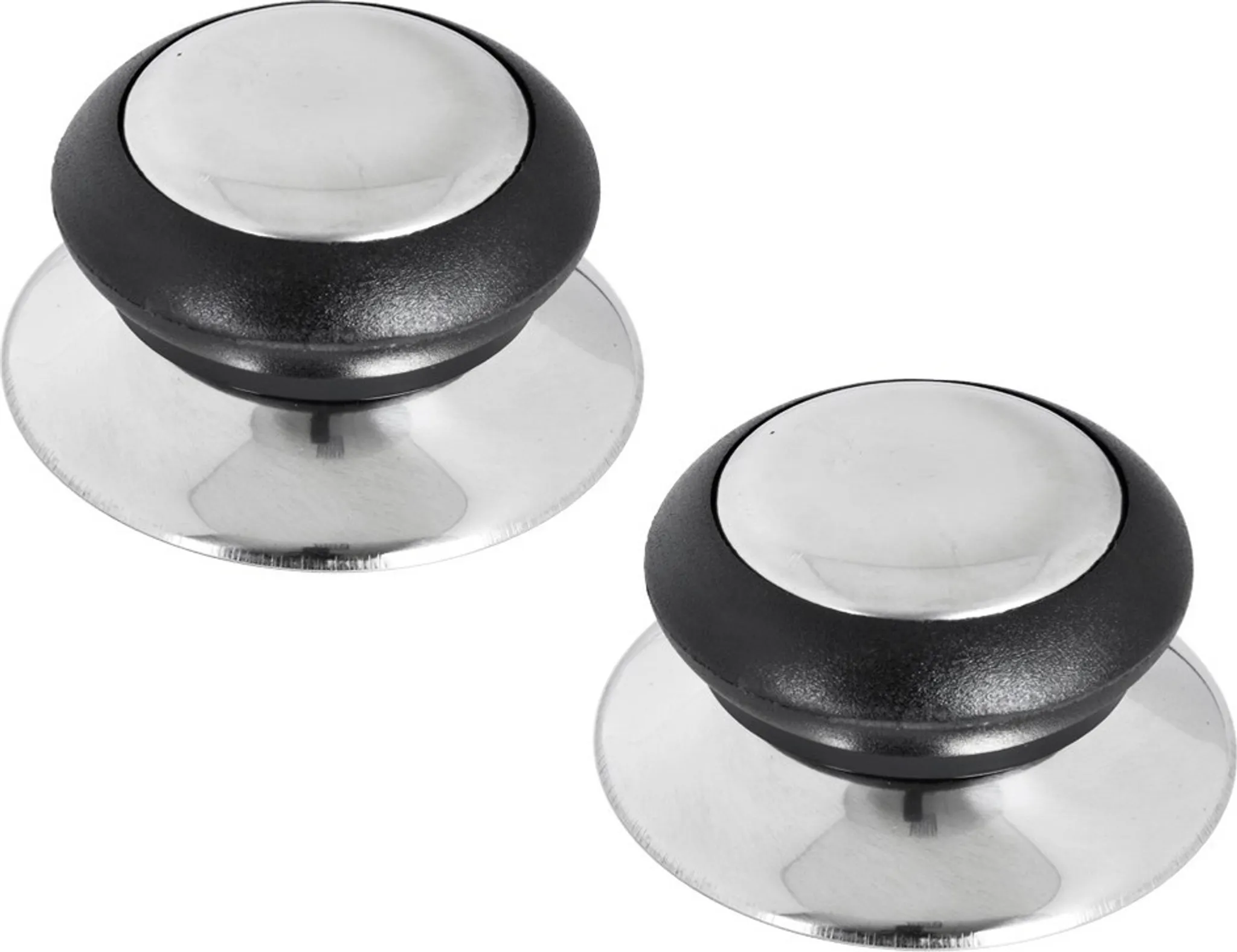 2 Manopole Per Coperchi Pentole In Acciaio Inox Con Viti - Ricambio Universale Per Fori Da 6 A 10 Mm
