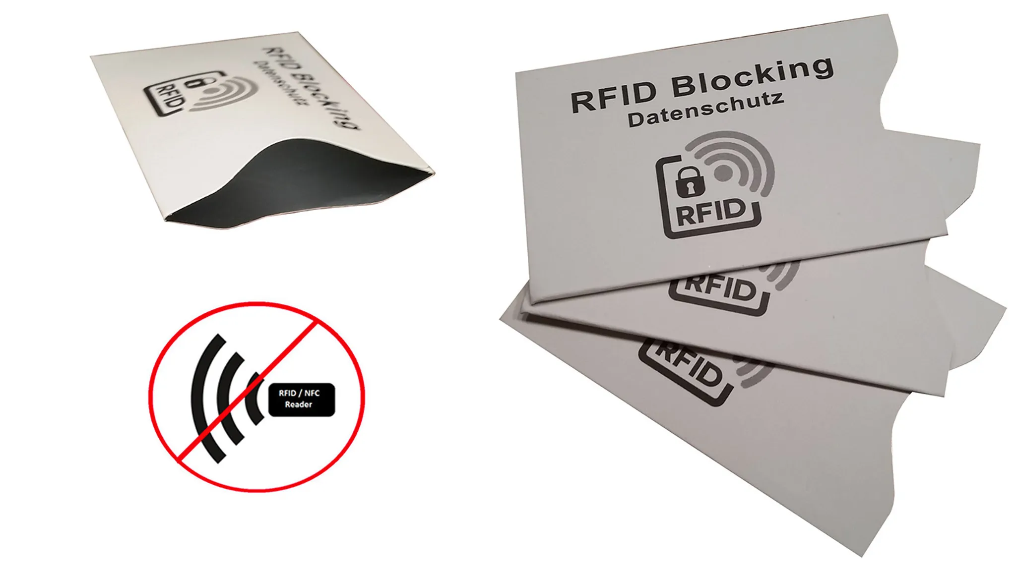 Kunstleder RFID NFC Blocker Schutzhülle – Kartenschutzhülle für  Kreditkarten