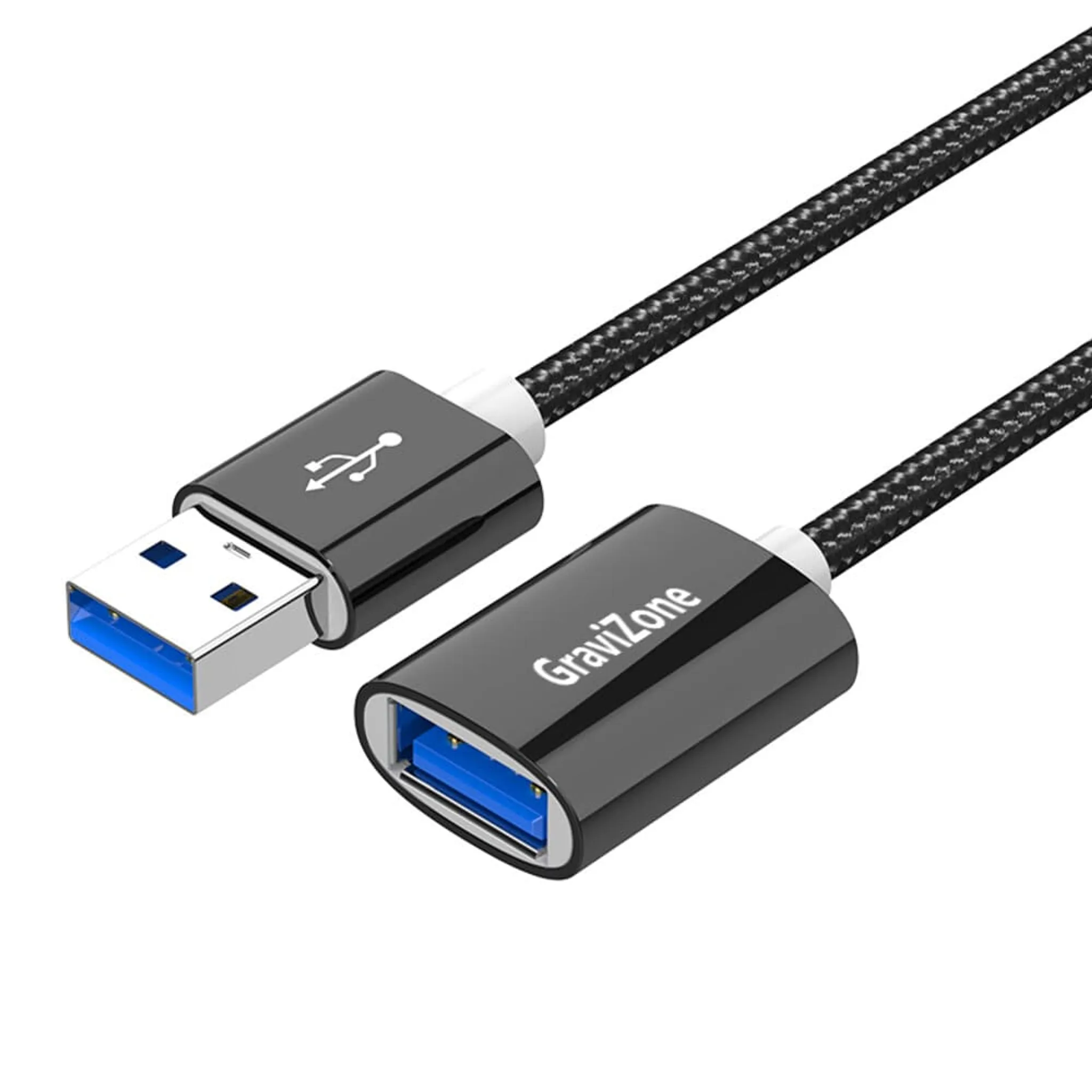 Verlängerungskabel USB 3.0 Stecker A an Buchse A, schwarz, 1,8m