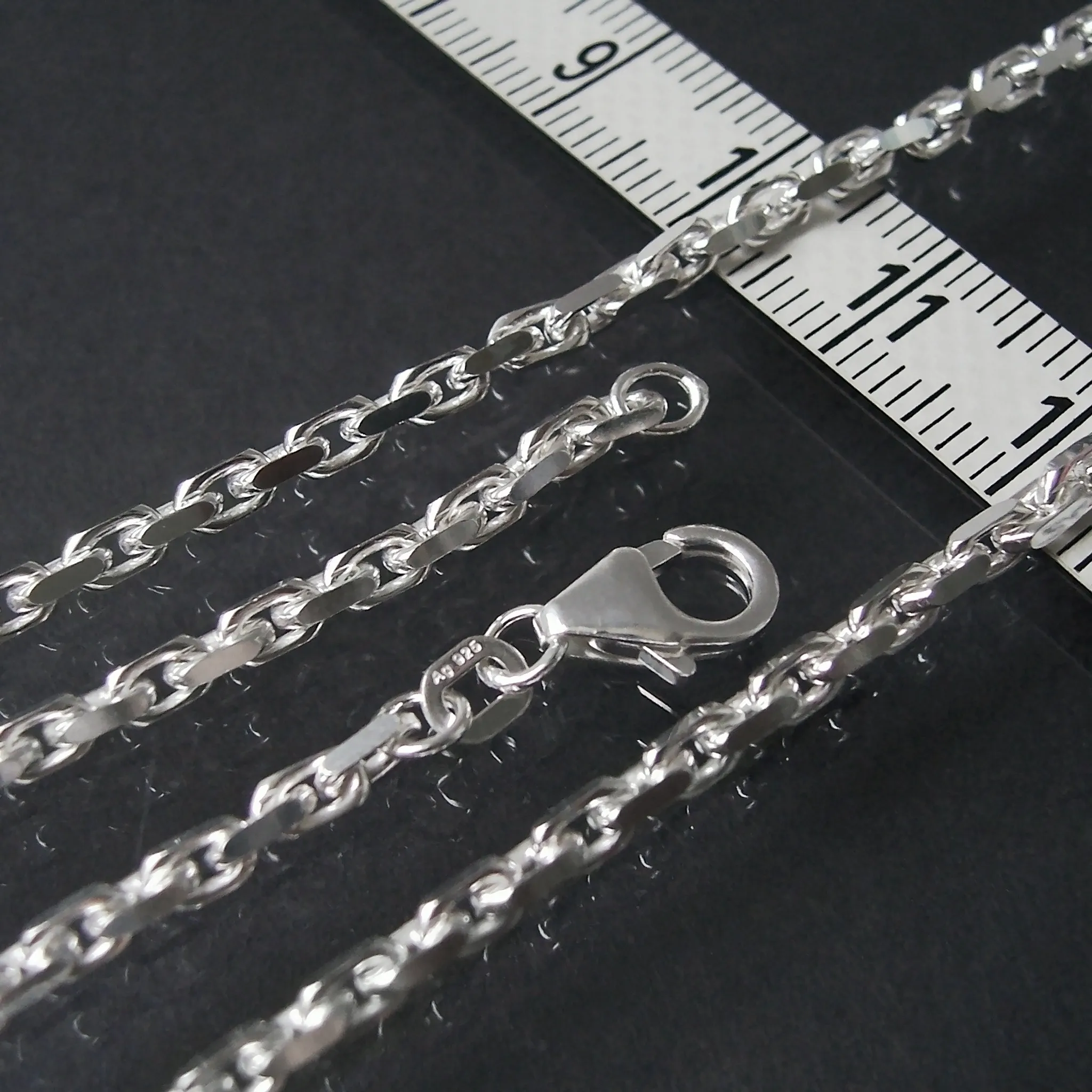 Ankerkette 60cm Halskette 2,5mm 925 Sterling Silber Kette 10825-60