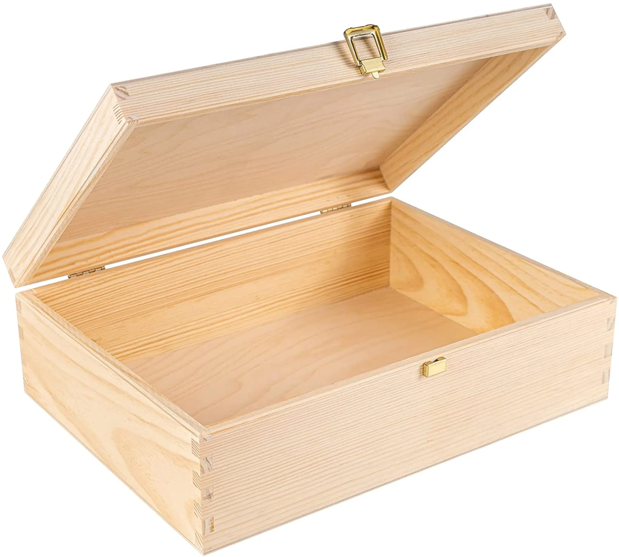 Creative Deco A4 Holz-Kiste mit Deckel, 33,8