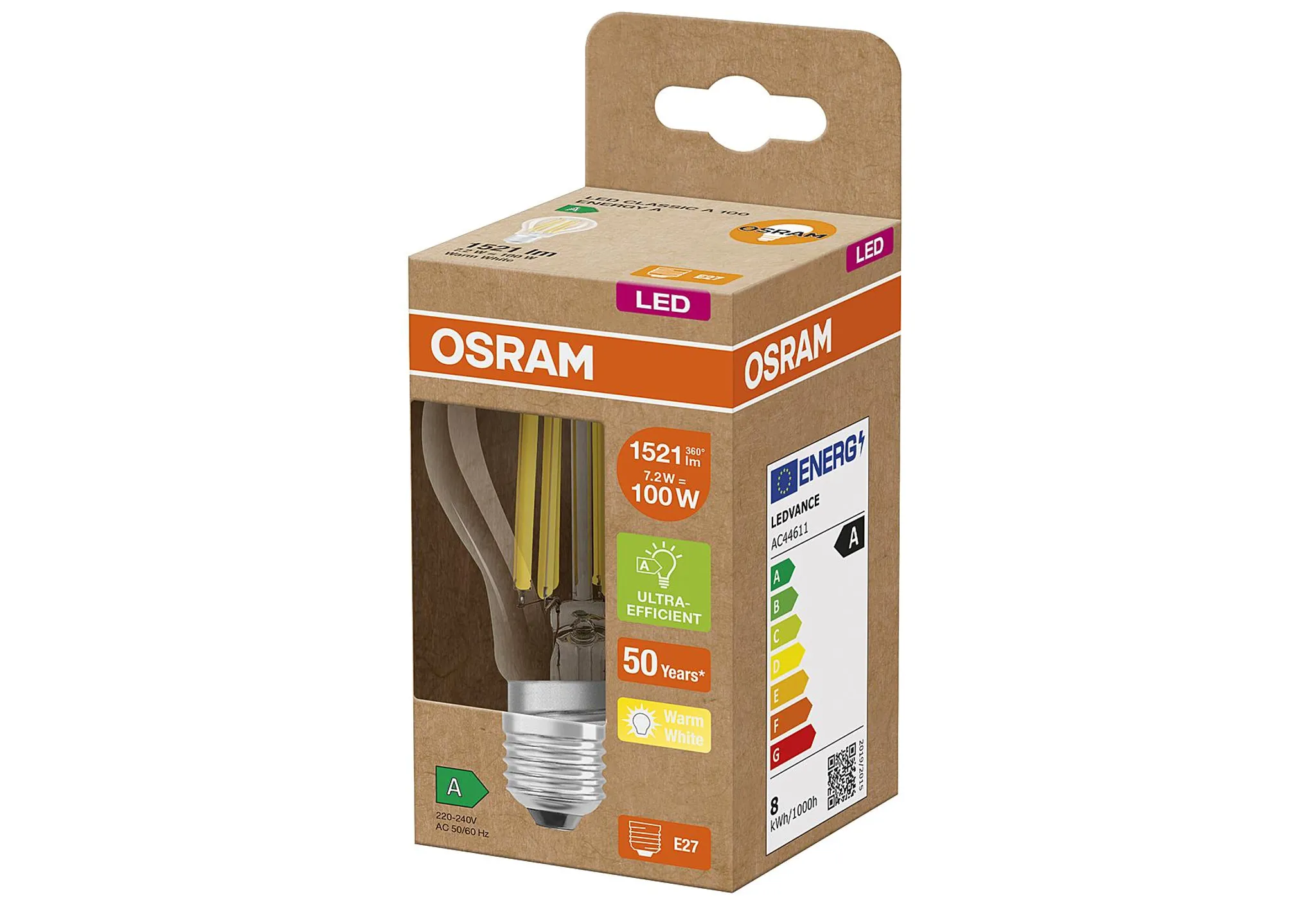 Ledvance/Osram Lampadina LED Classica E27 13W 1521Lm 4000K 200º IP20