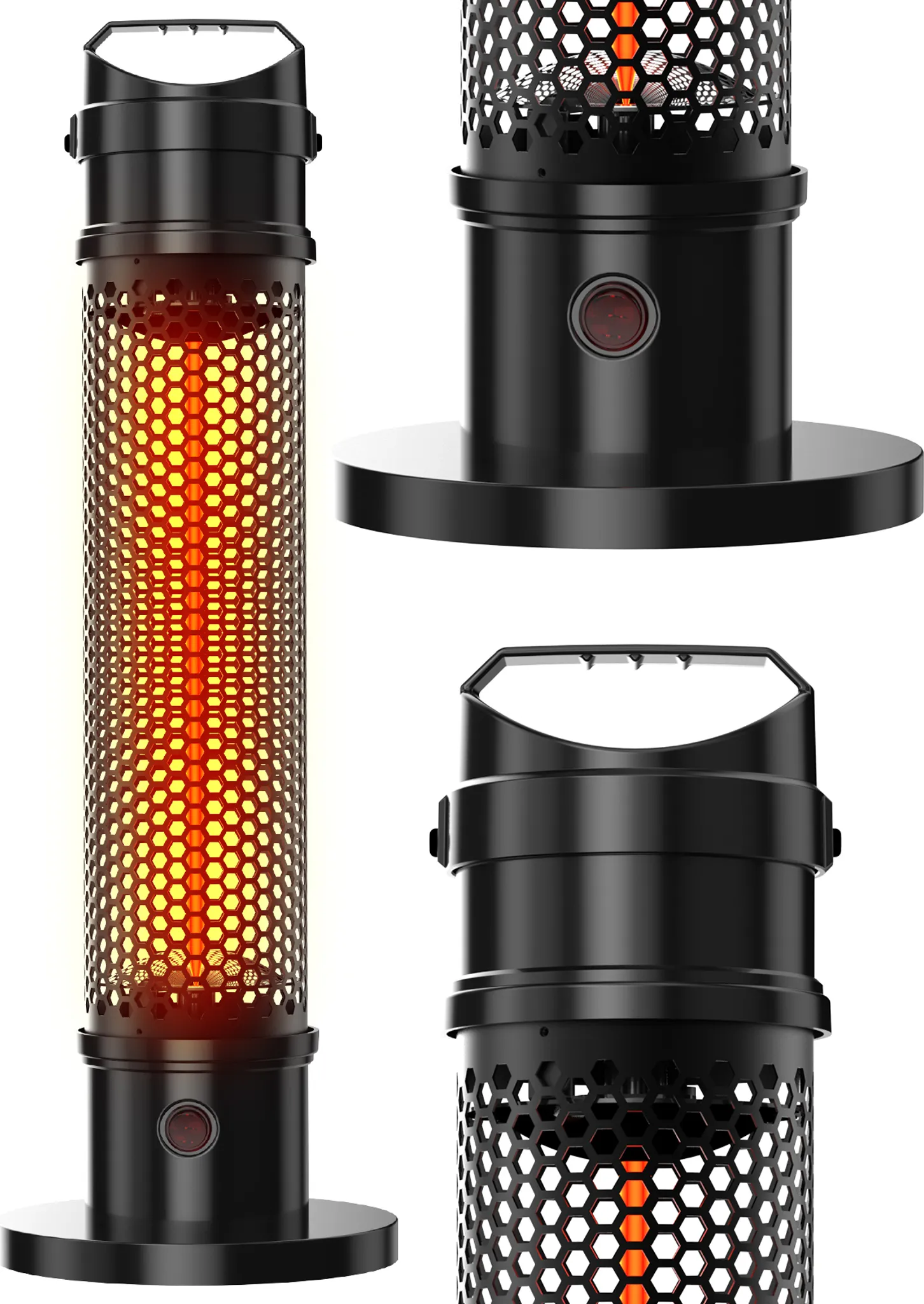 Riscaldatore A Infrarossi Da Soffitto Per Esterno - Fungo 1500W, Telecomando, IP44, Catena 50 Cm, Per Terrazza E Giardino - 5