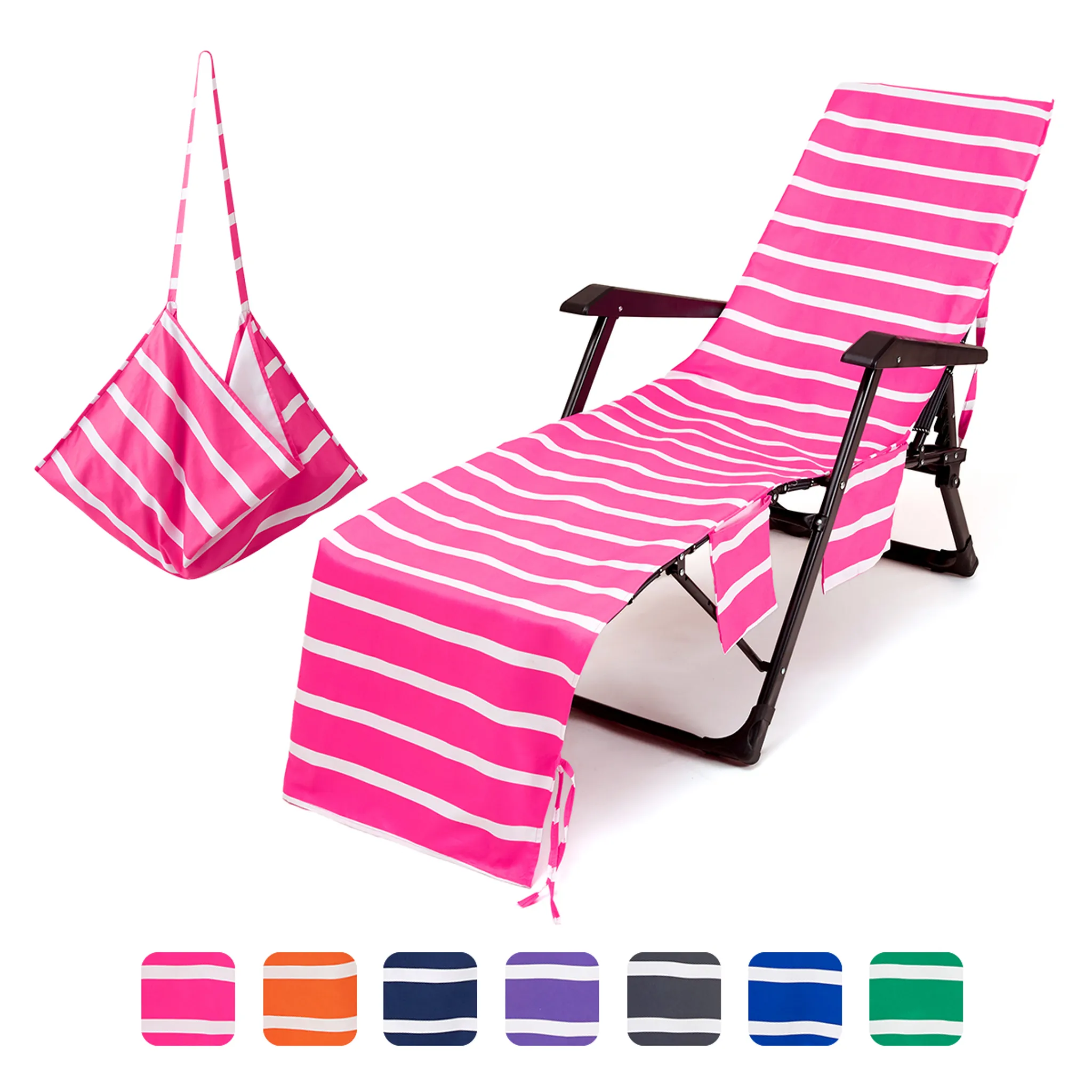 75 x 200 cm Pink ca Sansibar Schonbezug für Gartenliege mit gesticktem Säbel Logo Strandliegenauflage Frottee Schonbezug 100% Baumwolle 