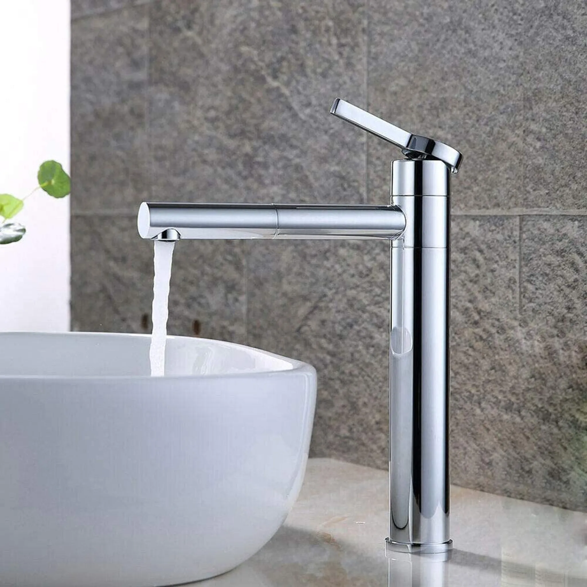 Cinwiny Waschtischarmatur – 10,2 Cm Centerset, 2 Griffe, 360° Schwenkbar, Chrom, Für 2-Loch Becken