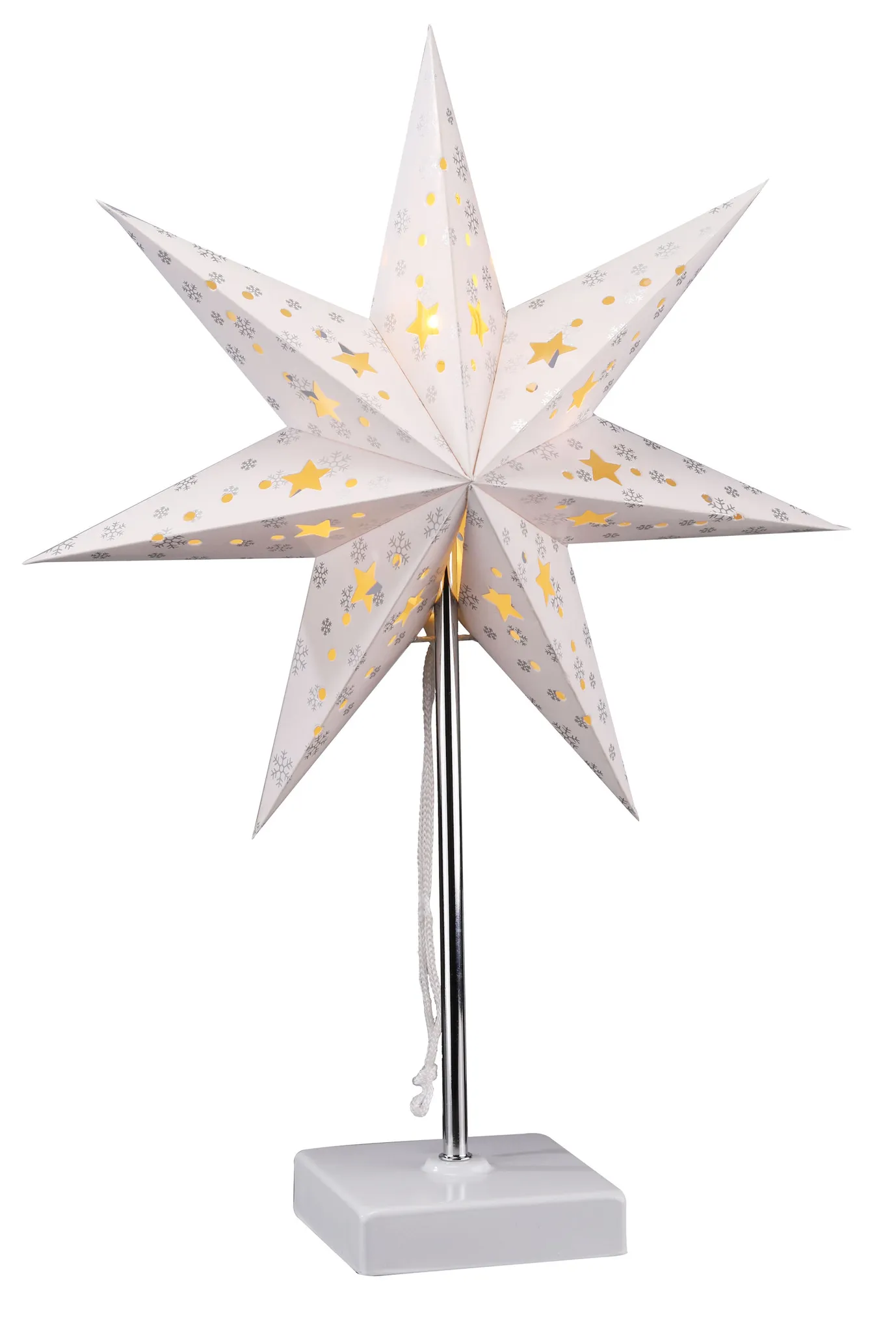 LED Sternenlampe x 47 35 mit Metallfuß - cm