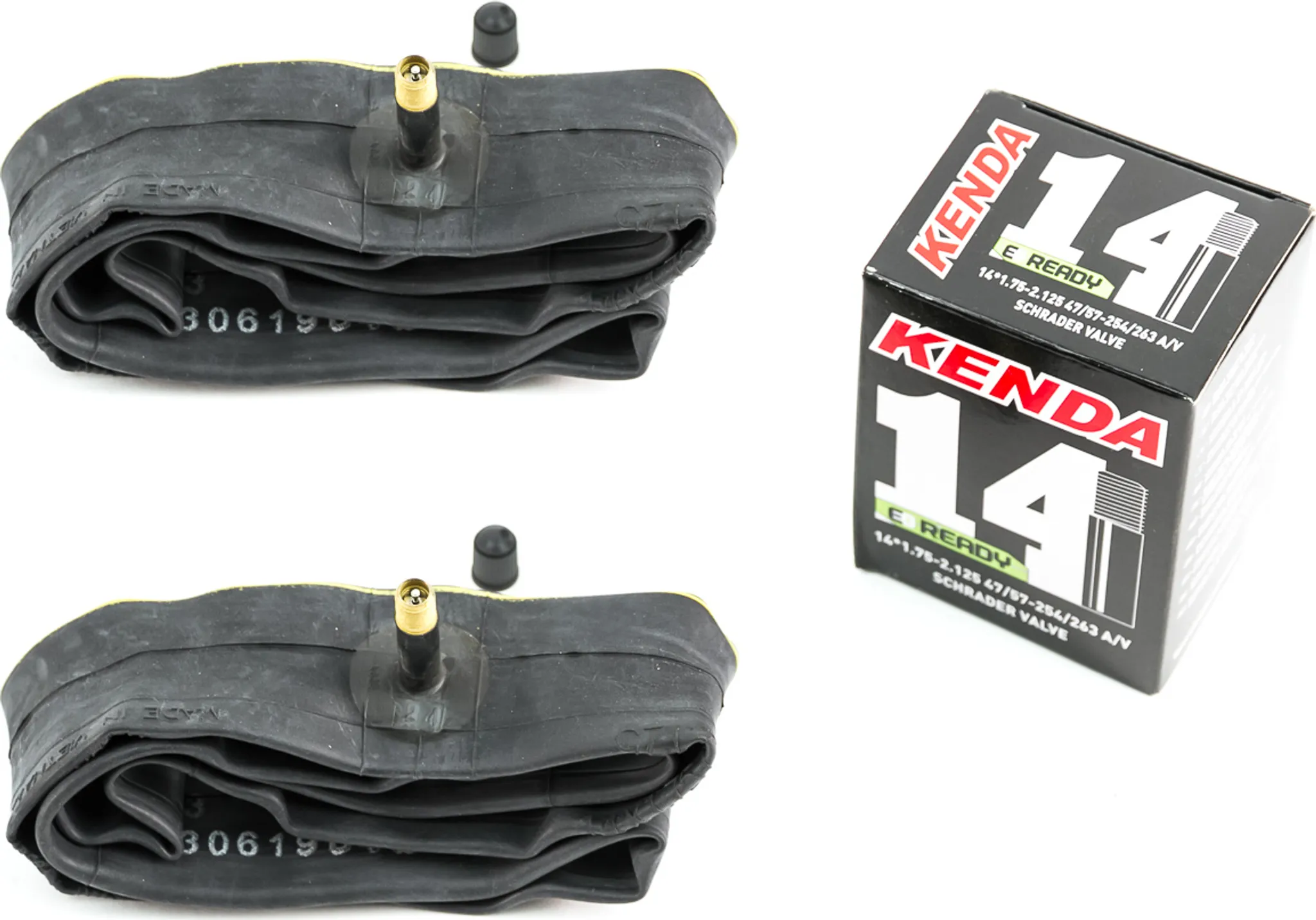 Chambre à Air Universelle KENDA 26 Pouces - Compatible 26 X 1.75 à 2.125 - Valve Mixte 32 Mm (Schrader/Presta) - Pour VTT, Vélo Ville