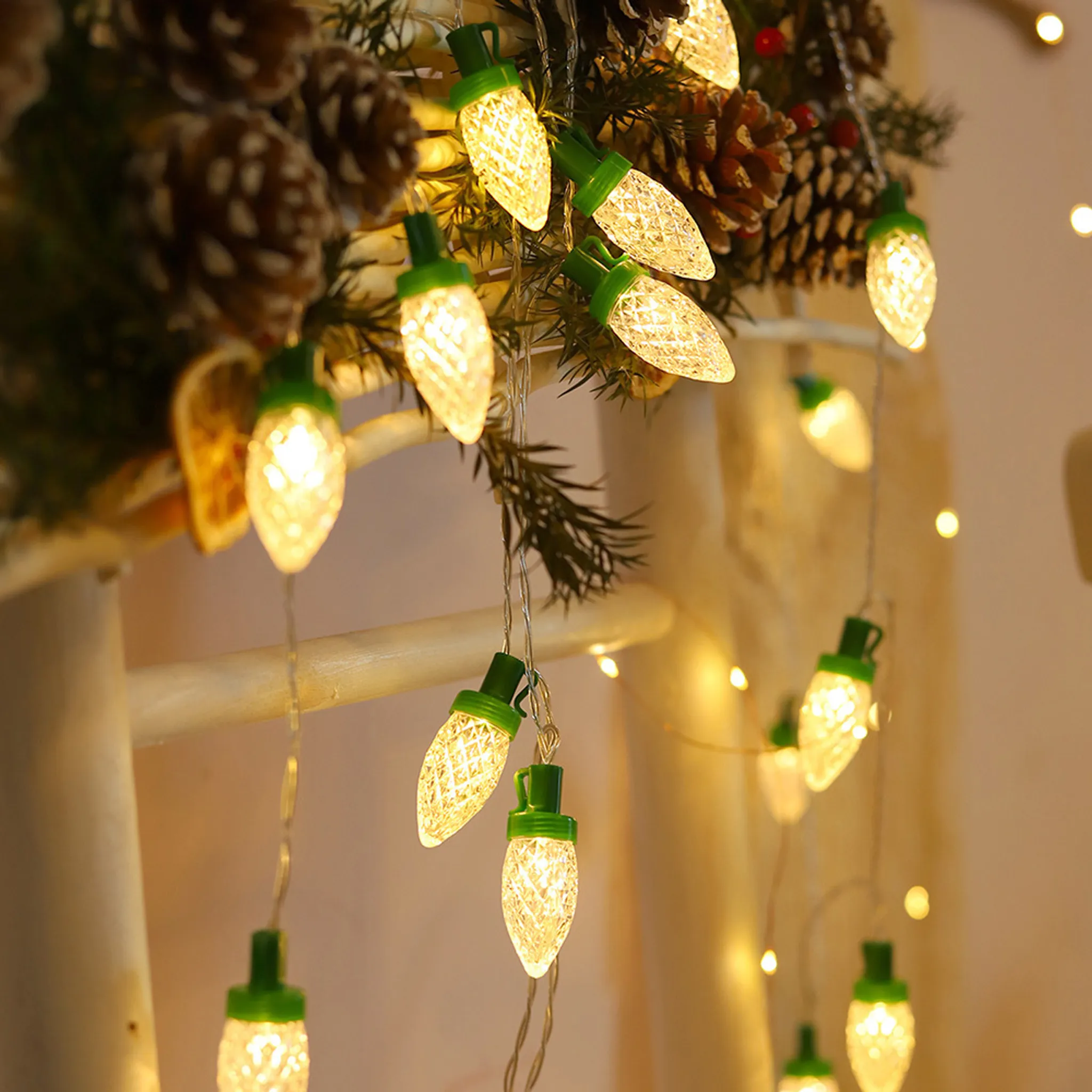 LED-Lichterkette Warmweiß – 20 LEDs, 3 Meter, Batteriebetrieben – Für Partys, Hochzeit & Weihnachtsdeko