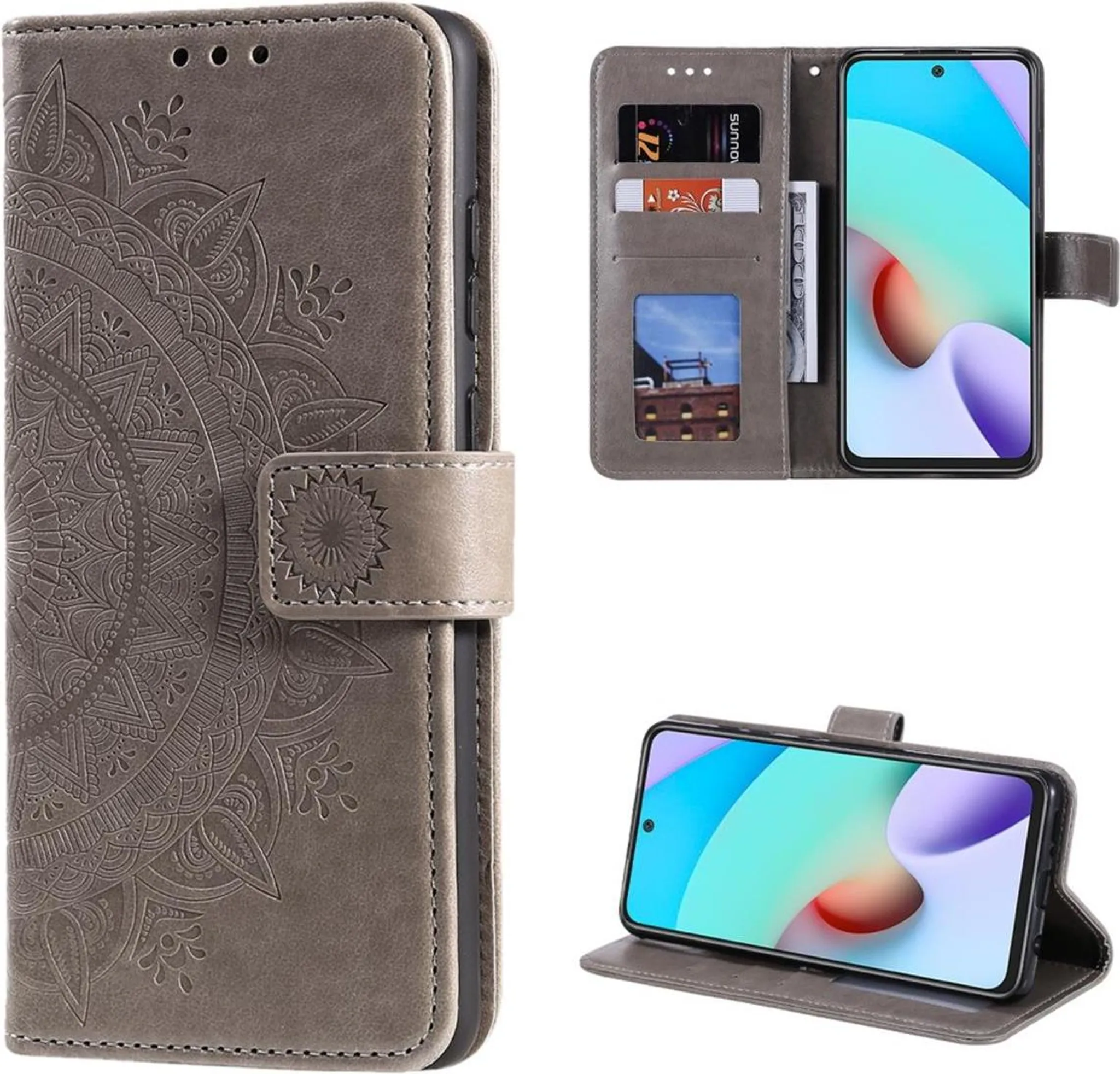 Fertuo Cover per Xiaomi POCO M4 Pro 5G / Redmi Note 11S 5G, Custodia Portafoglio a Libro in Pelle Flip Cover con Porta Carte, Chiusura Magnetica [Mandala] Case Antiurto per POCO M4