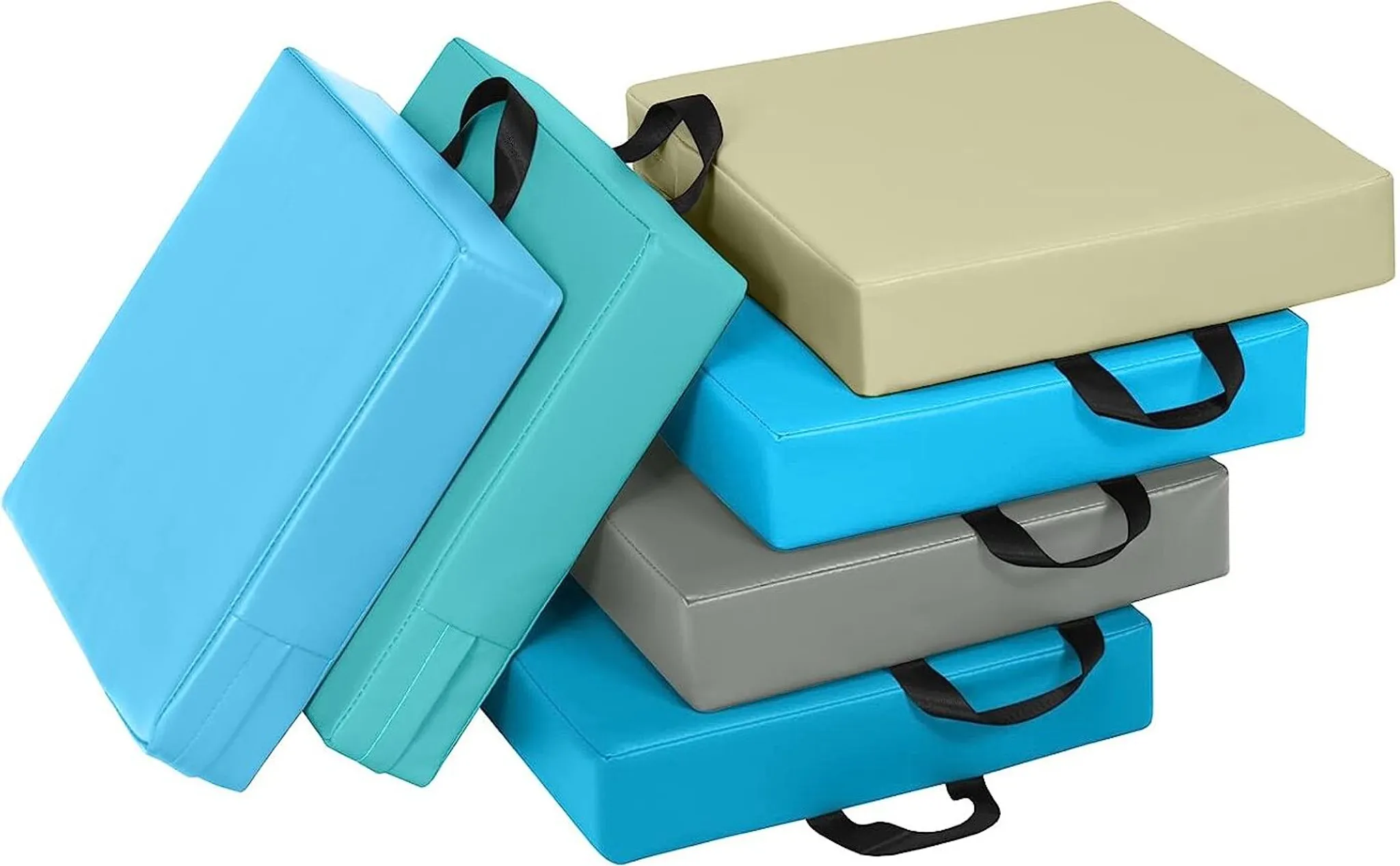Set 6 Cuscini Per Seduta Bambini - Rotondi, Con Maniglie, Antiscivolo, Per Asilo E Casa