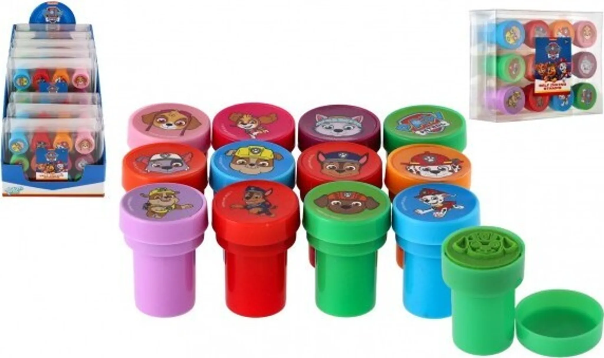 Set 12 Timbri Auto-inchiostranti Per Bambini | Gadget Compleanno E Regalini Festa Con Motivi Colorati