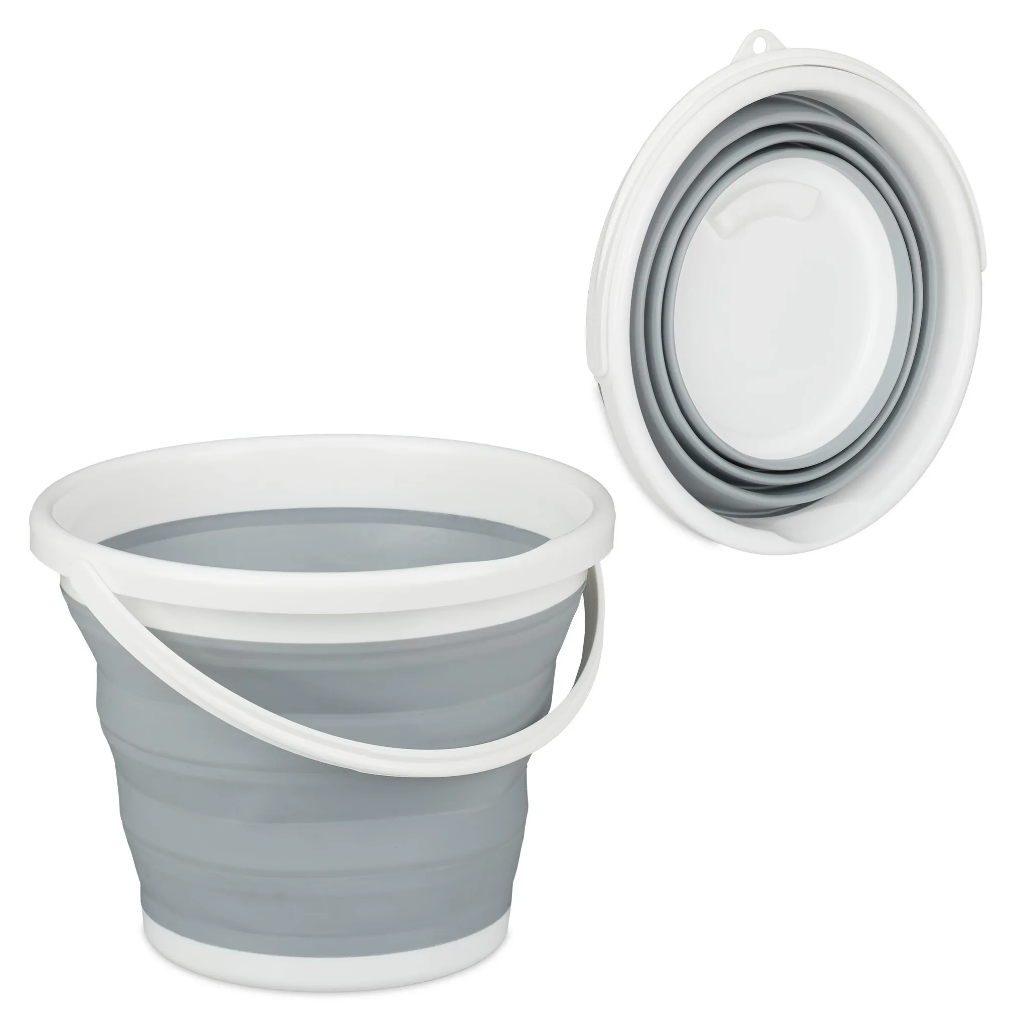Secchio Pieghevole In Silicone 8L Per Campeggio – Salvaspazio, Versatile E Portatile, Disponibile In Vari Colori