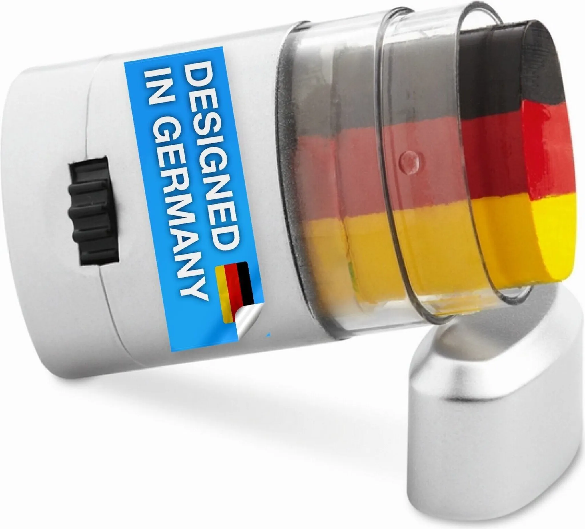 3-teiliges EM WM Fanartikel Set – Schminkstift, Tröte & Deutschland Fahne Für Fußball, Basketball & Mehr