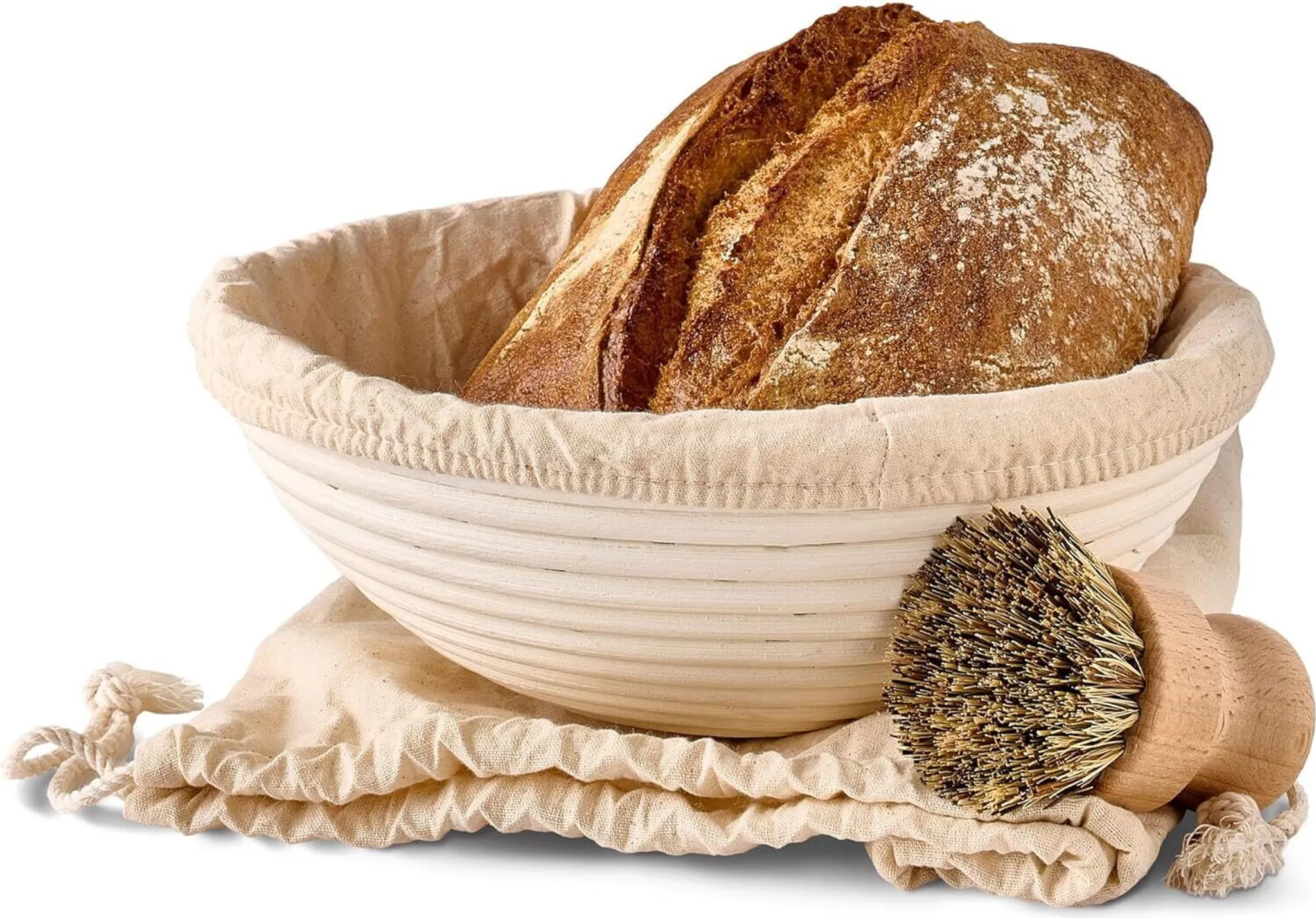 Banneton Brotgärkorb-Set Aus Rattan – Rund & Oval, Inkl. Zubehör, Ideal Für Sauerteigbrot